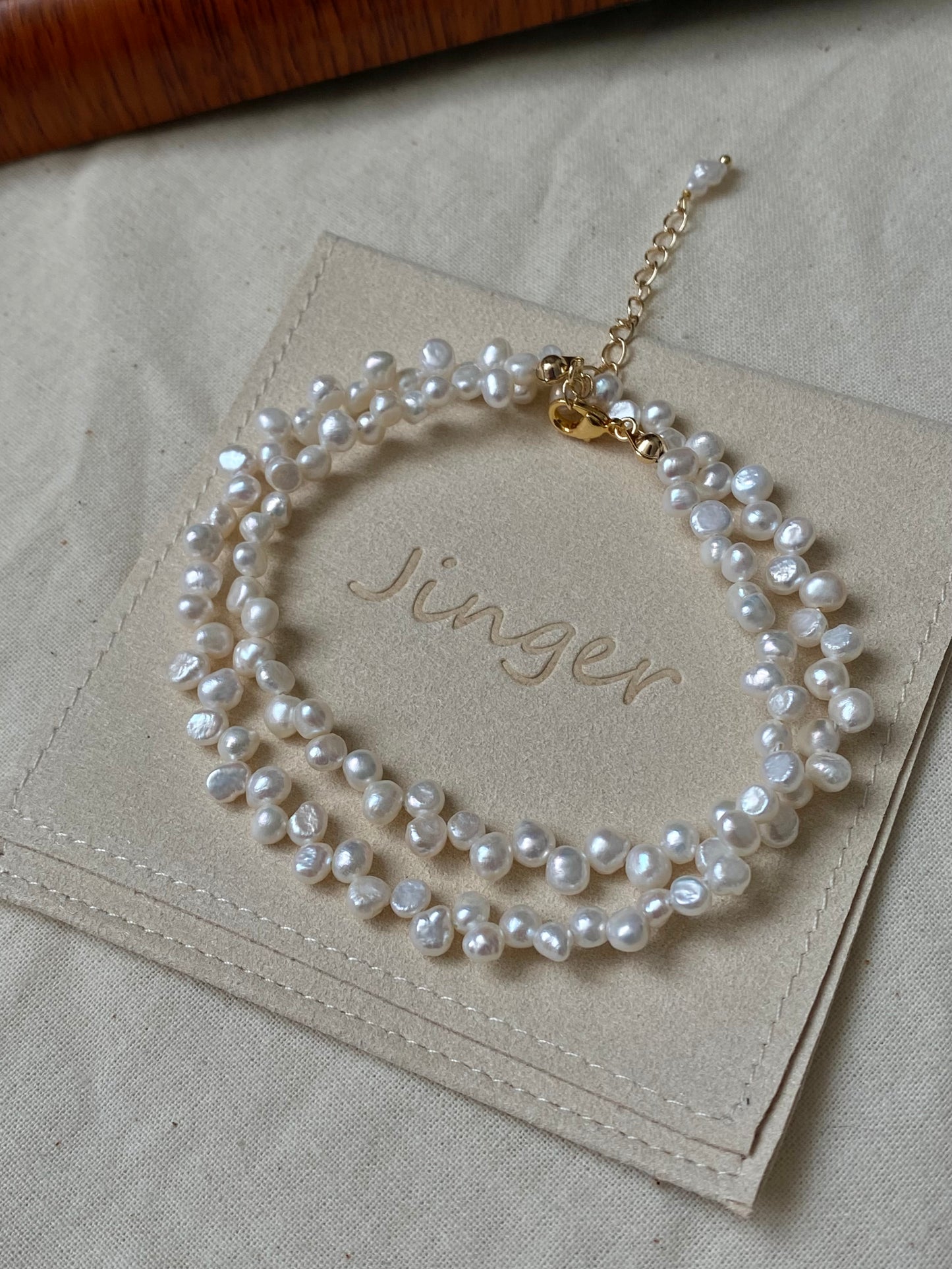 Dainty Petal Baroque Pearl Necklace Handmade Adjustable Necklace Minimalism Bridesmaid Gift for her valentines gift