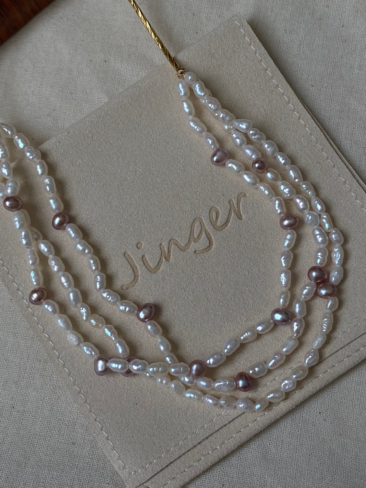 Baroque Multi-Layer Pearl Necklace Mixed Color Freshwater Pearl Layered Choker Necklace Handmade Elegant Bridesmaid Gift for Her