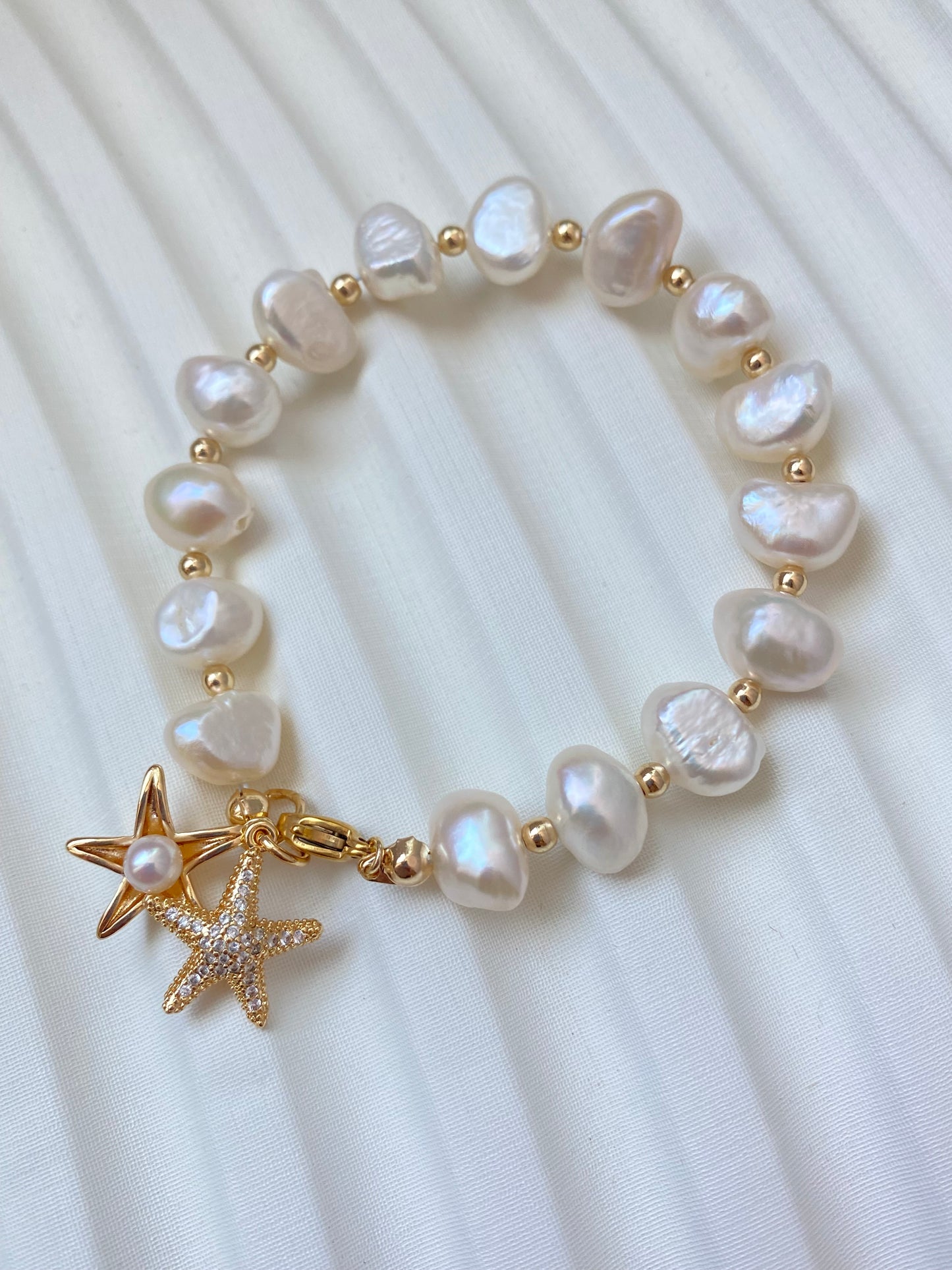 Baroque Pearl Starfish Akoya Bracelet Anklet