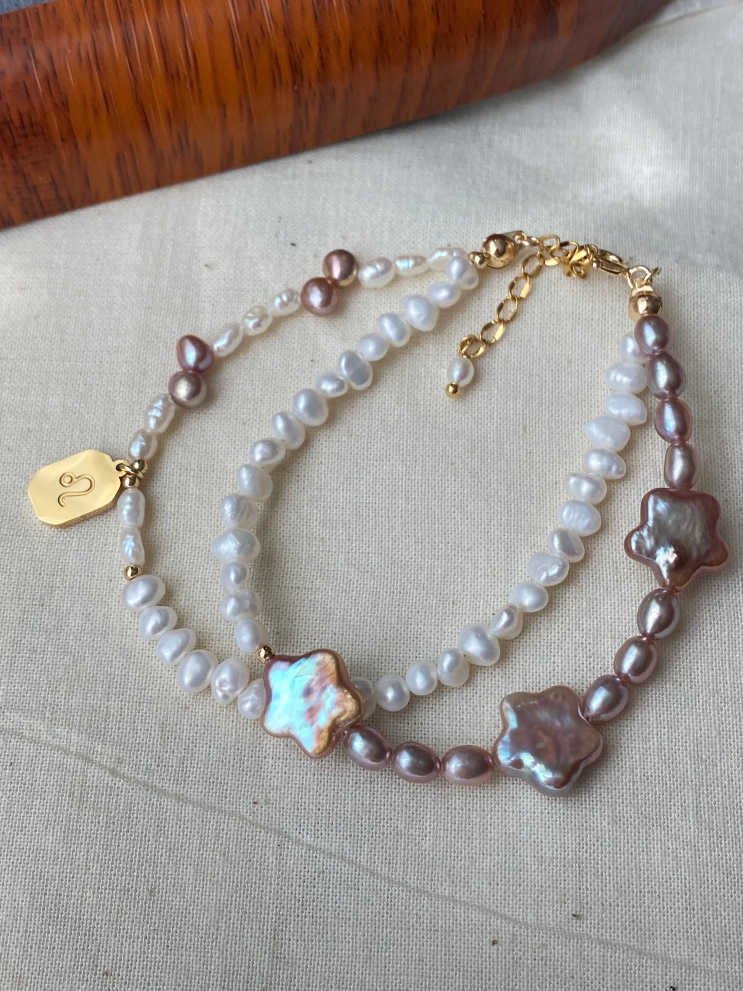Baroque Pearl Zodiac Wish Bracelet – Astrology Freshwater Pearl Star Jewelry