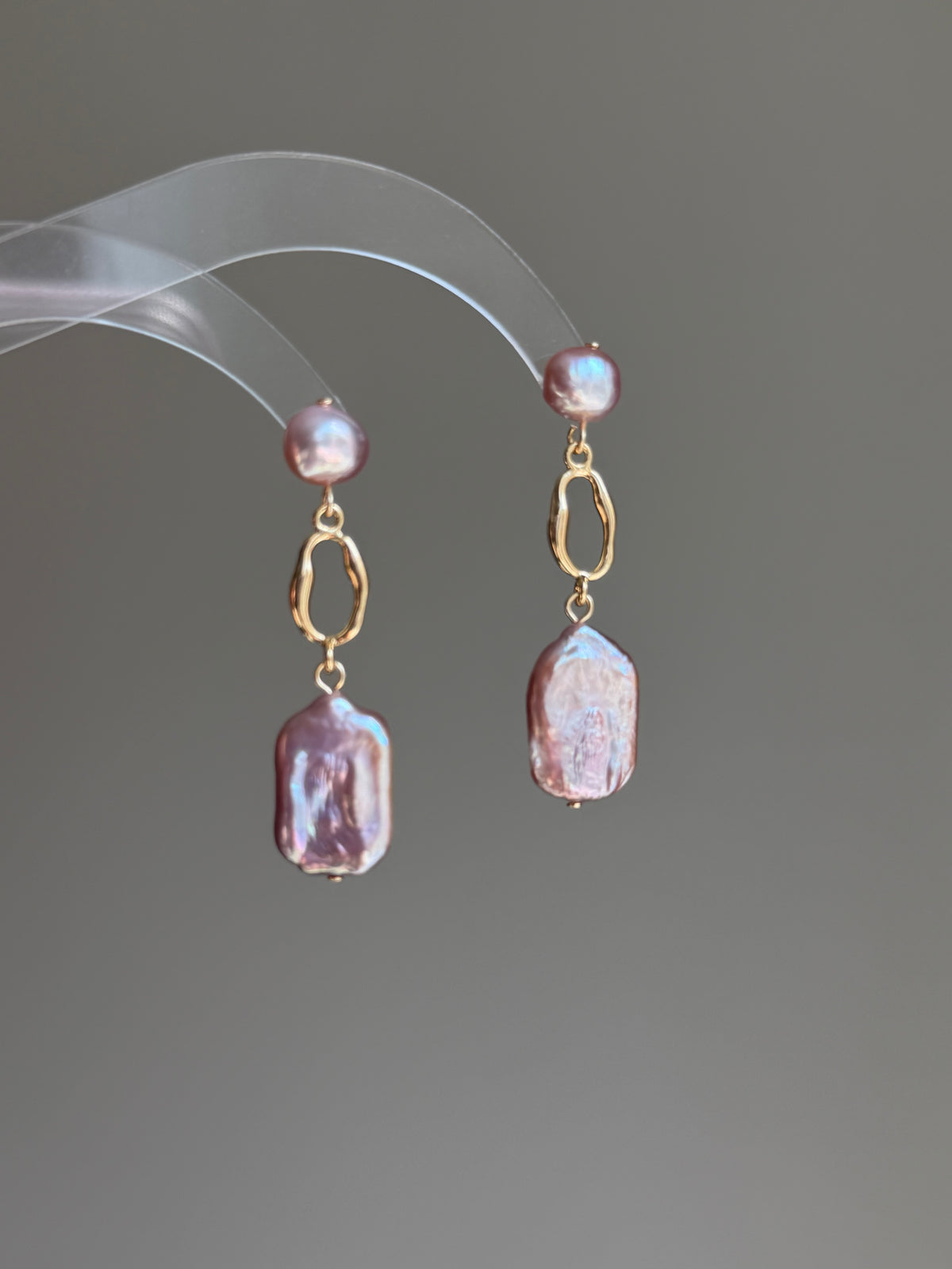 Lavender Baroque Pearl Drop Earrings – VIOLETTE