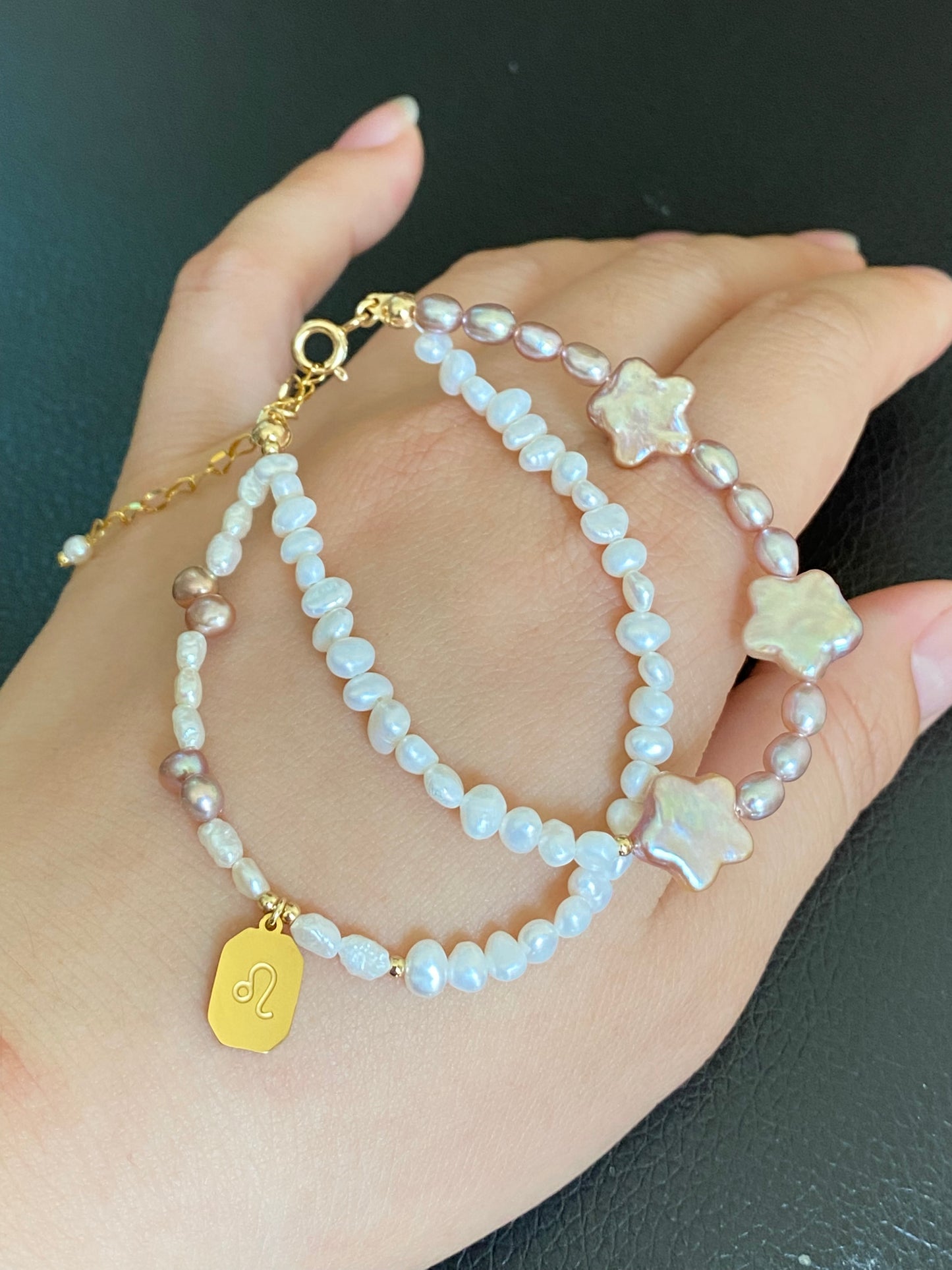 Baroque Pearl Zodiac Wish Bracelet – Astrology Freshwater Pearl Star Jewelry