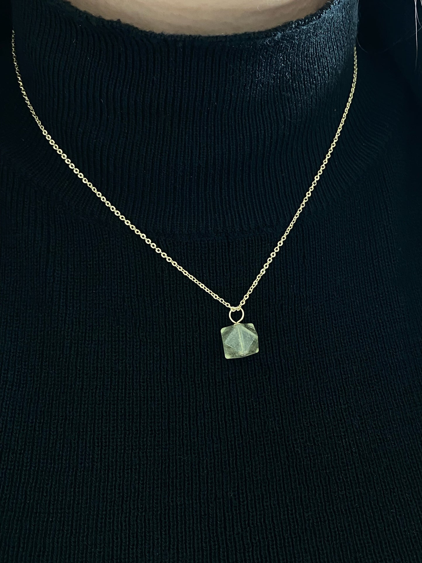 Libyan Desert Glass Tektite Necklace - Energy Healing Crystal for Clarity & Protection