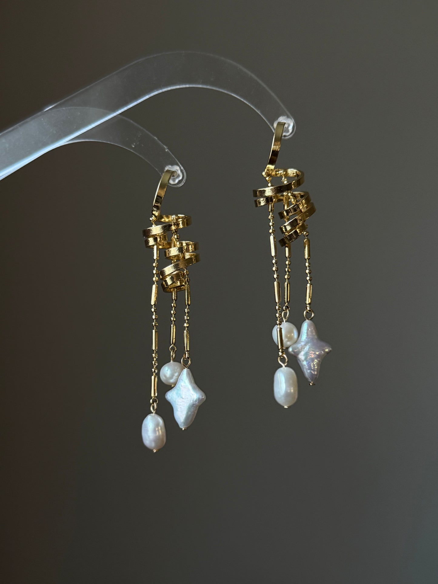 Castle in the Sky Pearl Earrings | Ethereal Celestial Jewelry –Jinger Crafting