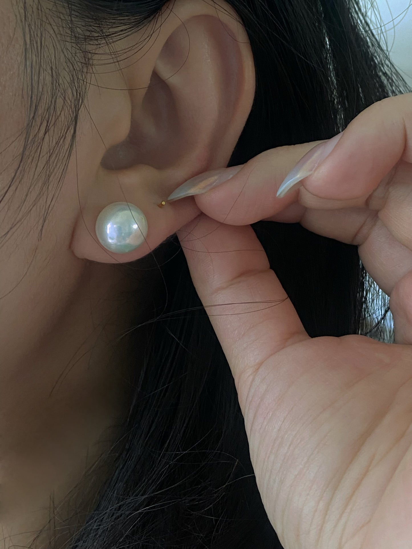 11mm+ Minimalist Large Pearl Stud Earrings Classic Freshwater Pearl Jewelry Elegant Statement Earrings gift for Mom anniversary gift