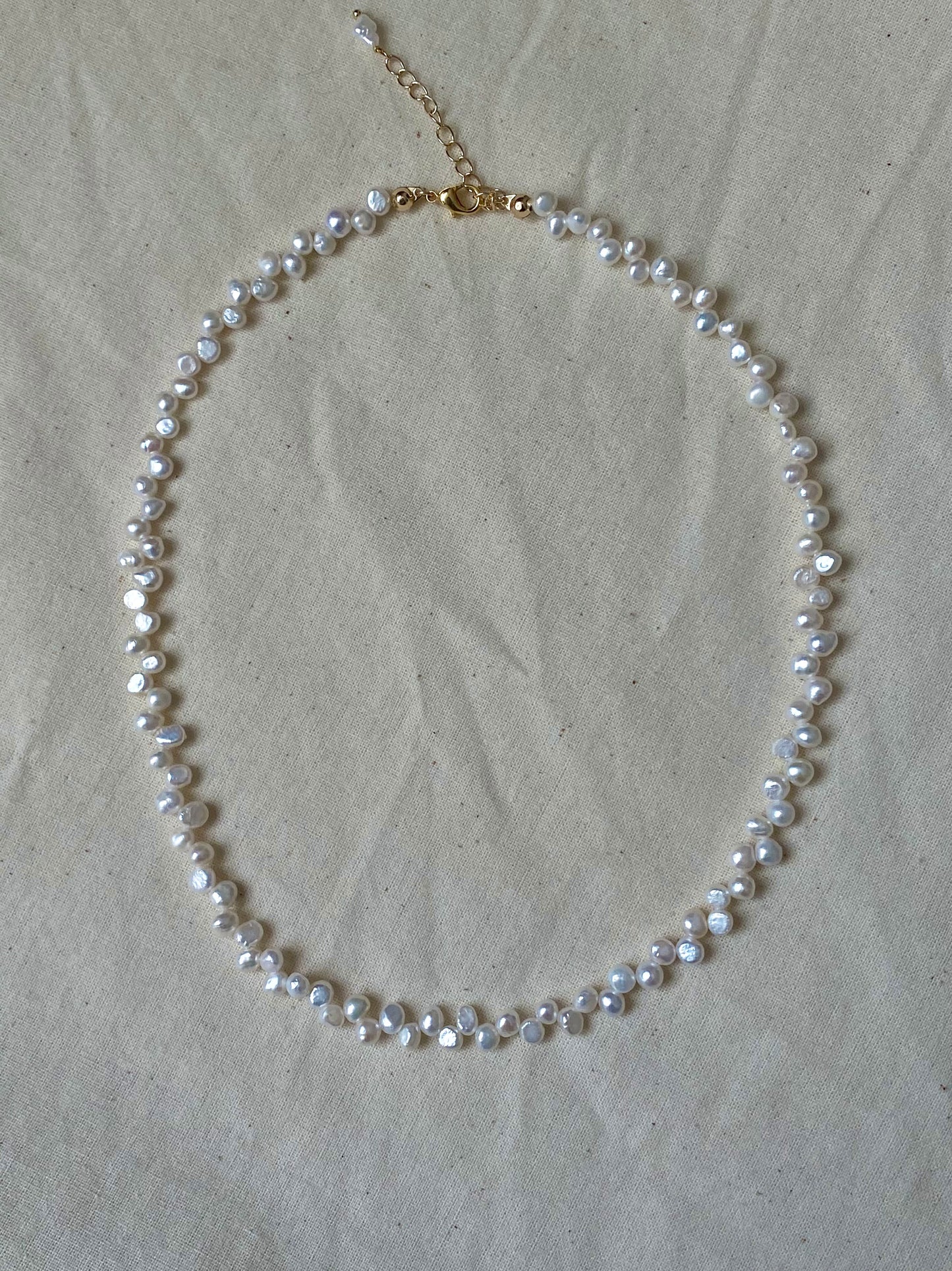 Dainty Petal Baroque Pearl Necklace Handmade Adjustable Necklace Minimalism Bridesmaid Gift for her valentines gift