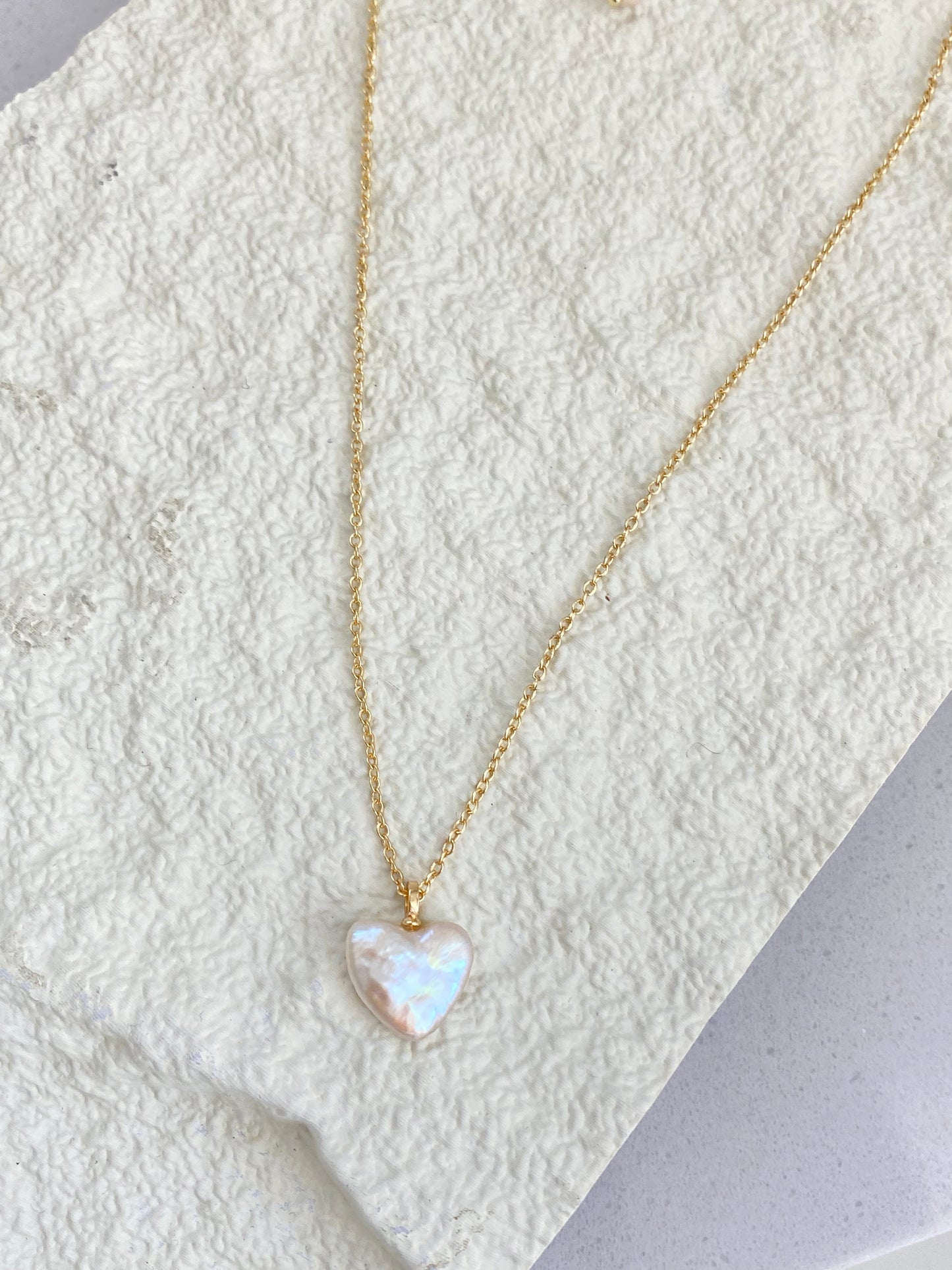 Handmade Minimalist Baroque Pearl Necklace heart Necklace slice heart chocker necklace Bridesmaid Gift for Her necklace lover gift