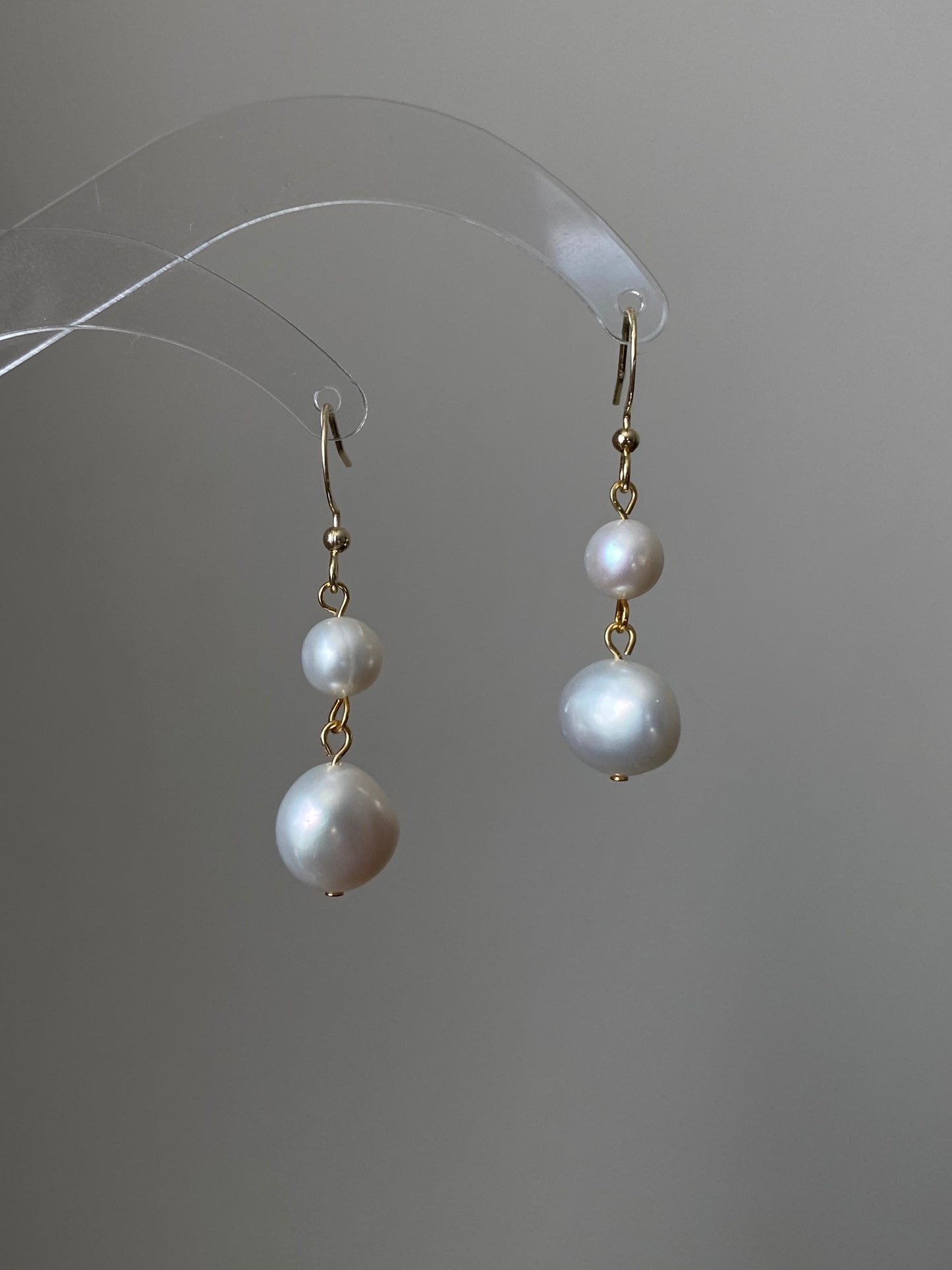 Minimalist Baroque Pearl Earrings - Dainty Wear Bridal Earring | Handmade Gold Pearl Earring | Wedding Jewellery | Bridesmaid Gift