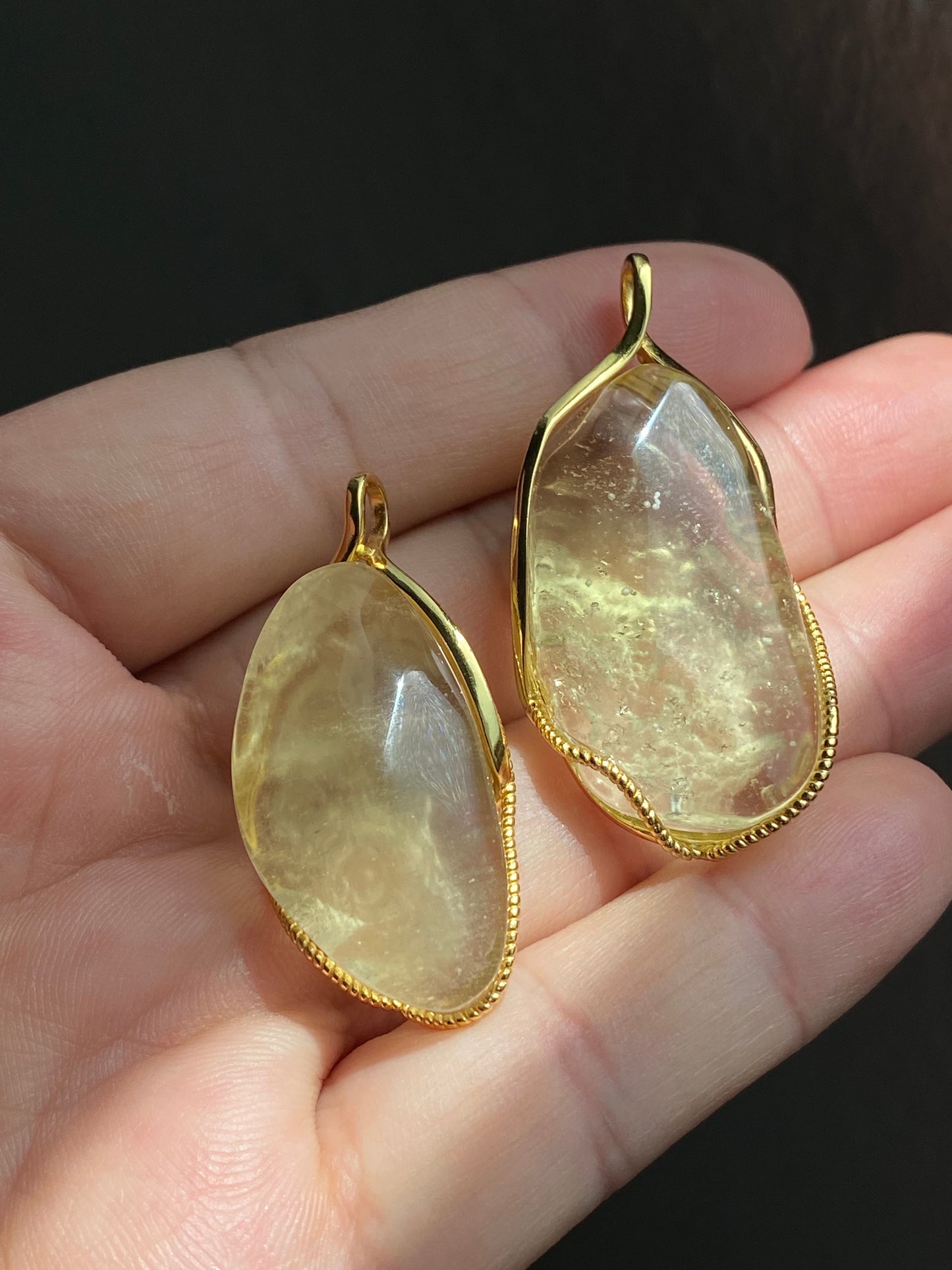 Hand Craft Libyan Desert Glass 925 Sterling Silver 18k Gold-Plated Handmade Pendant – Protection & Transformation Crystal
