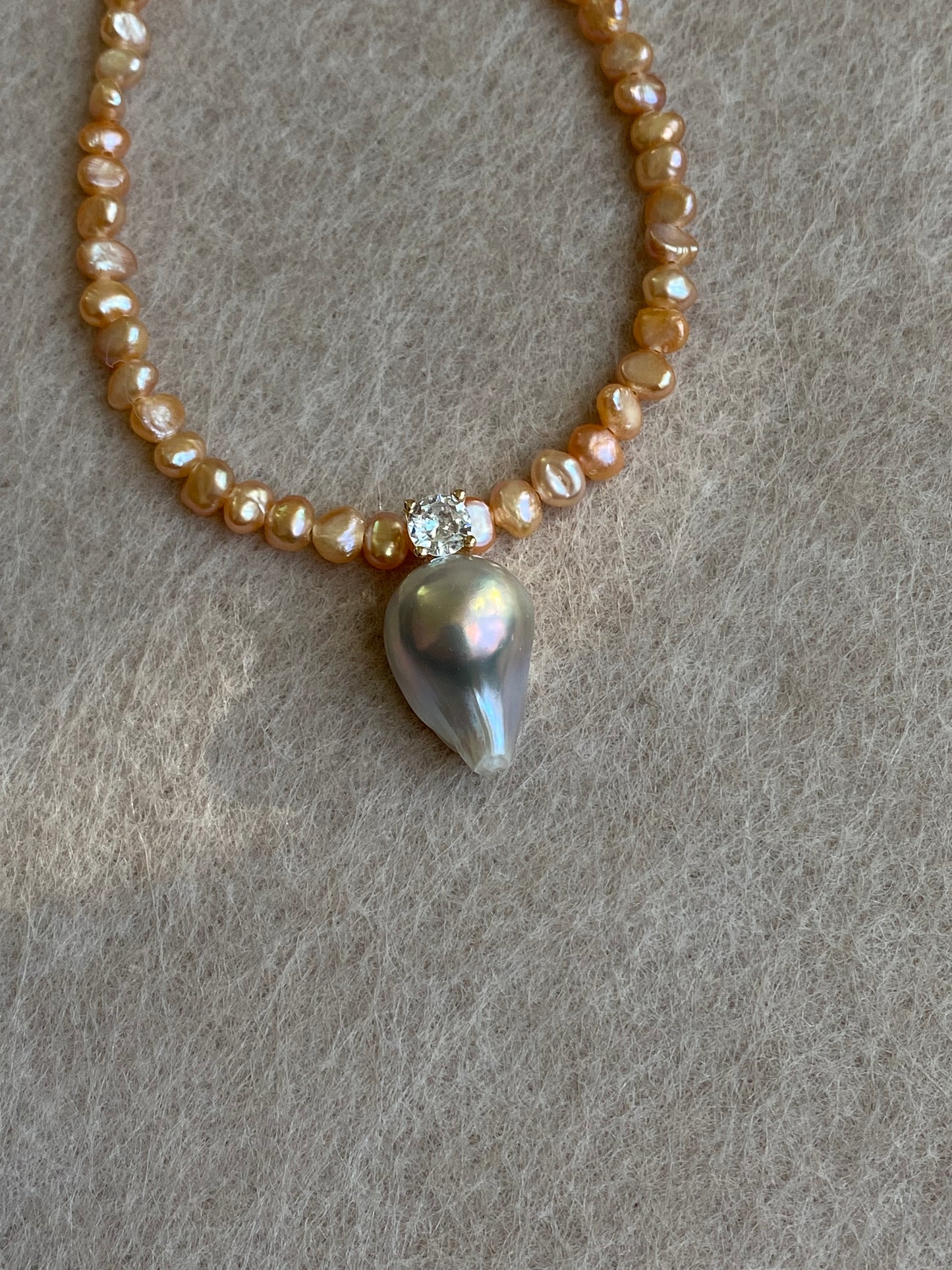 Elegant Dainty Natural freshwater baroque pearl pendant necklace custom made pendant choker necklace birthday gift for her anniversary gift