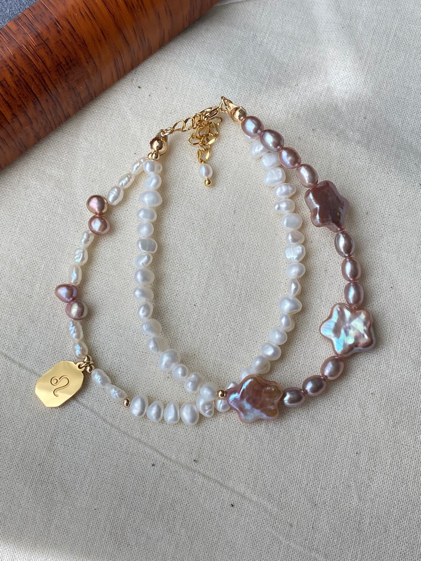 Baroque Pearl Zodiac Wish Bracelet – Astrology Freshwater Pearl Star Jewelry