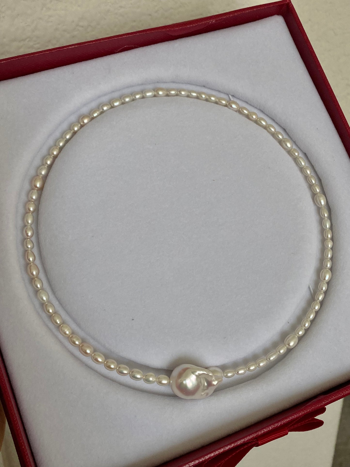 Starry Love Baroque Pearl adjustable Choker - Elegant Long-Distance Romance Jewelry