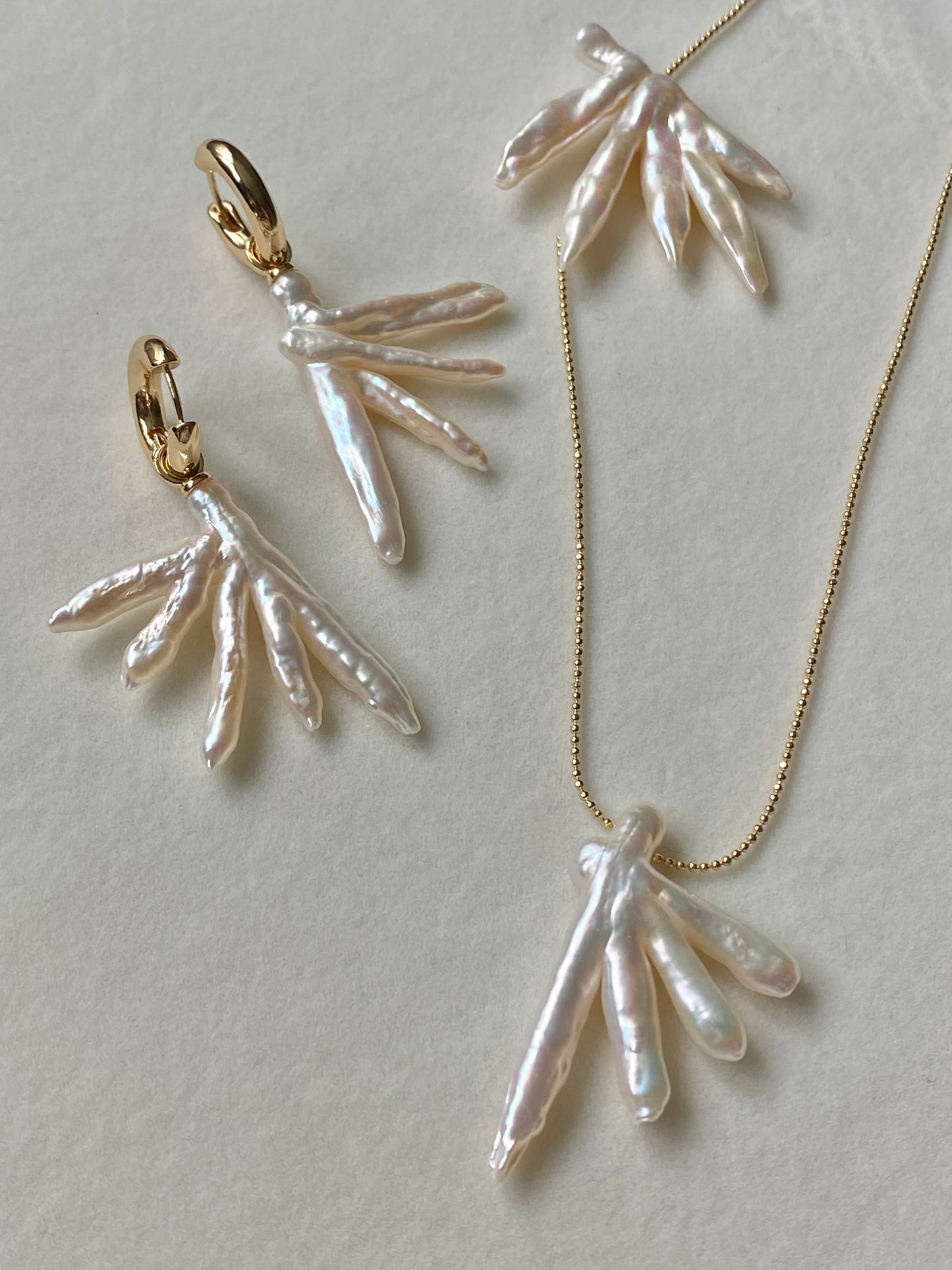 Freshwater Pearl Multifunctional Minimalist Wing Earrings, Detachable Pendant Necklace, 3-in-1 Design special gift for her,anniversary gift