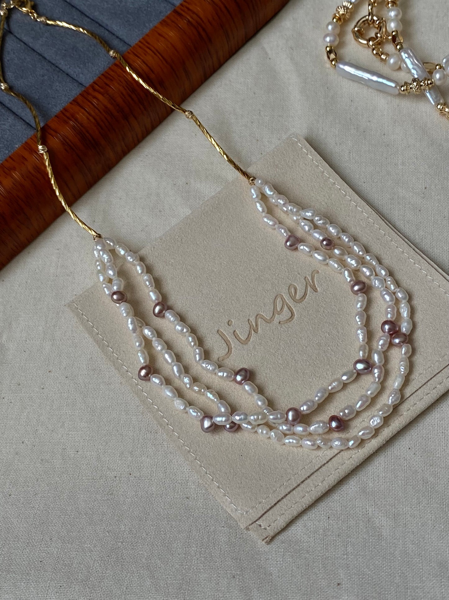 Baroque Multi-Layer Pearl Necklace Mixed Color Freshwater Pearl Layered Choker Necklace Handmade Elegant Bridesmaid Gift for Her