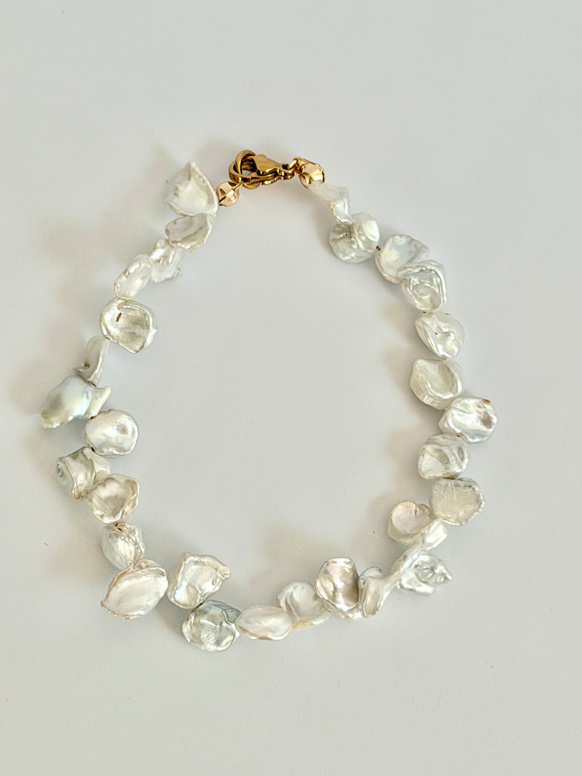 Blue Blood Petal Baroque Pearl Bracelet | Custom Length