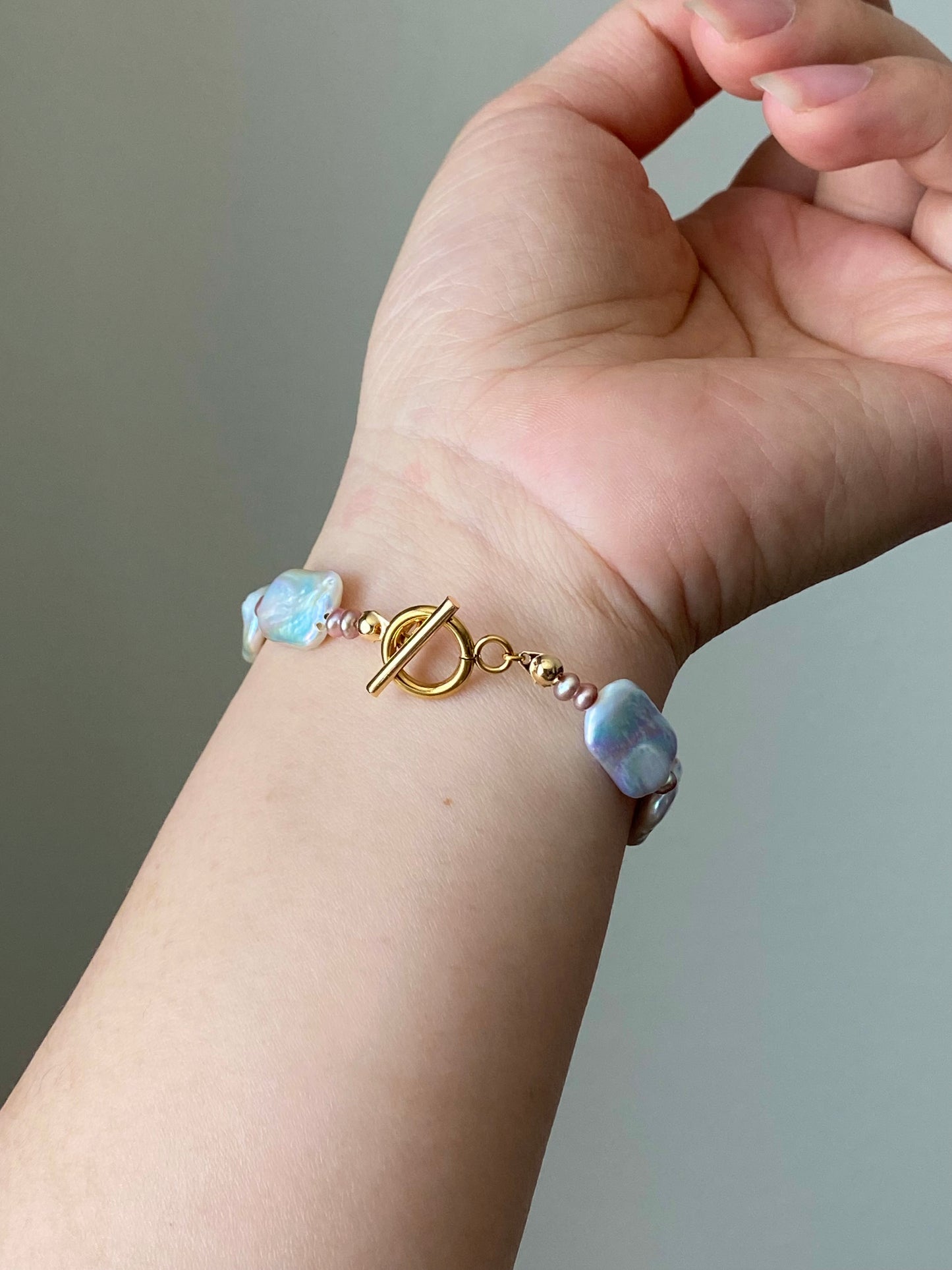 2-in-1 Baroque Square Star freshwater Pearl Bracelet Convertible Bracelet to Necklace Fairycore Layered Jewelry Bridesmaid gift for her