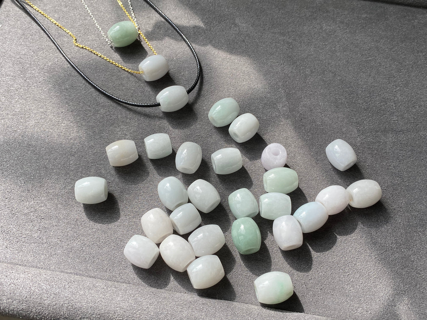 AAA Natural BIYU Hetian Jade barrel bead Nephrite bead Lucky bead Necklace,gift for her,gift for him,christmas gift