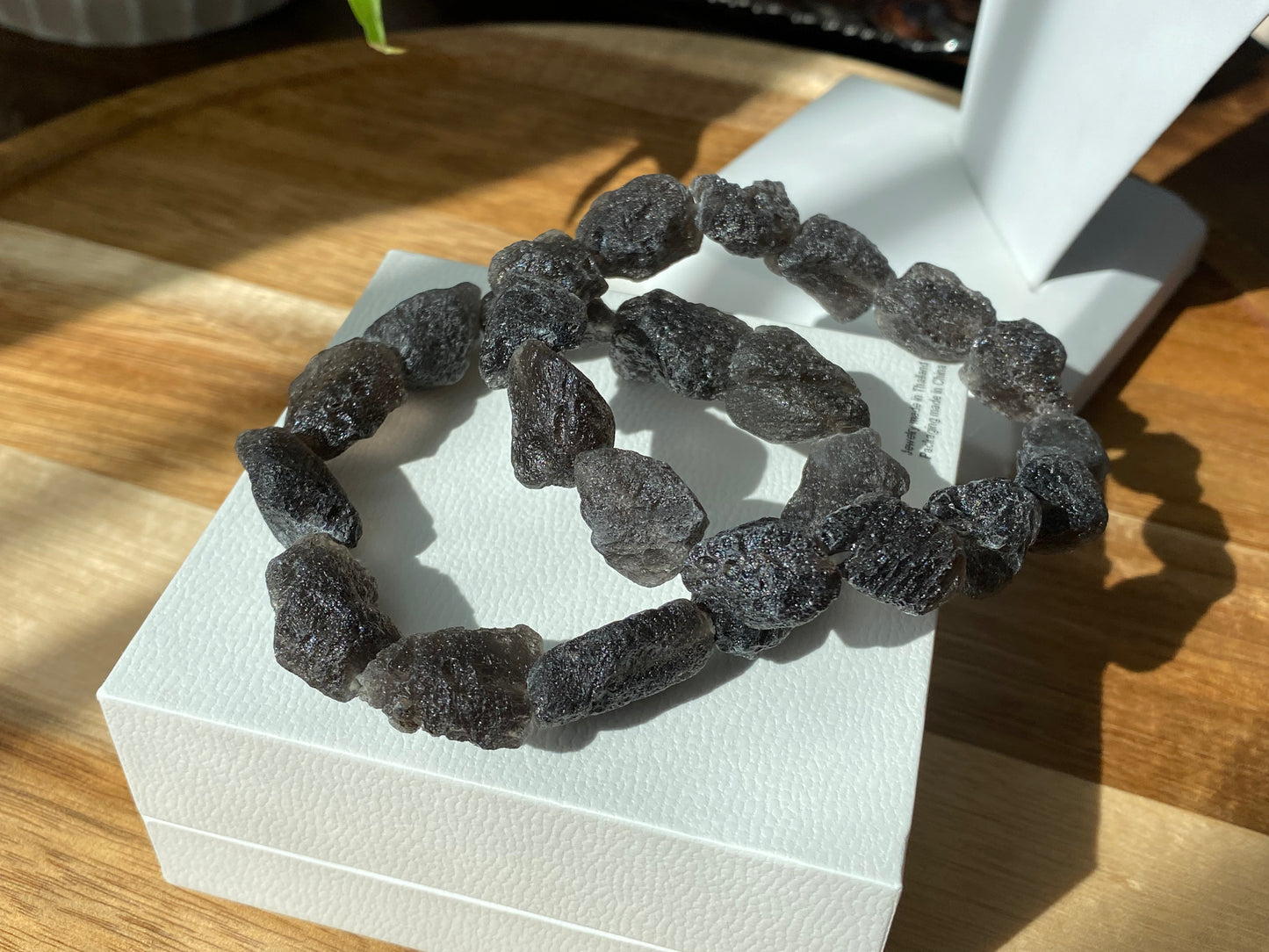 35-50g Natural Raw Cintamani Saffordite Tektite Bracelet, wishing stone, Saffordite Tektites, Arizona Tektitest bead bracelet