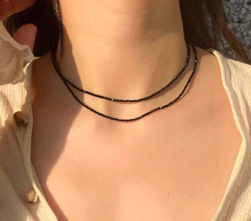 2mm+ $20 for 2 Natural Faceted gemstone,Moonstone,strawberry Quartz,Garnet,sunstone,Peridot,Tourmaline,Fluorite,Blue Apatite,Morganite Double Wrap Bracelet, Chocker Necklace