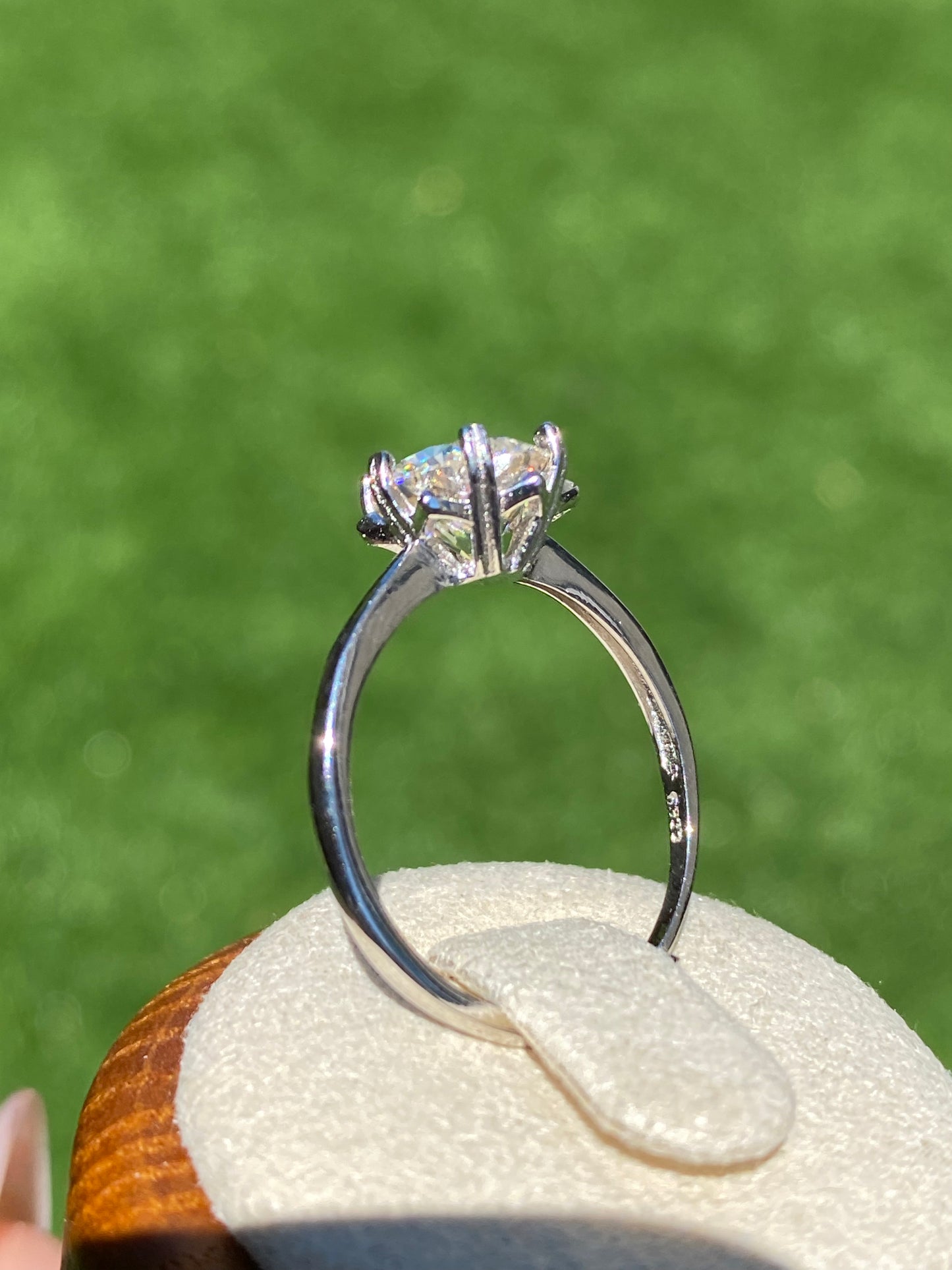 Brilliant cut Moissanite 2 CT. certified sterling silver Star Heart prong Moissanite ring,gift for her,anniversary gift