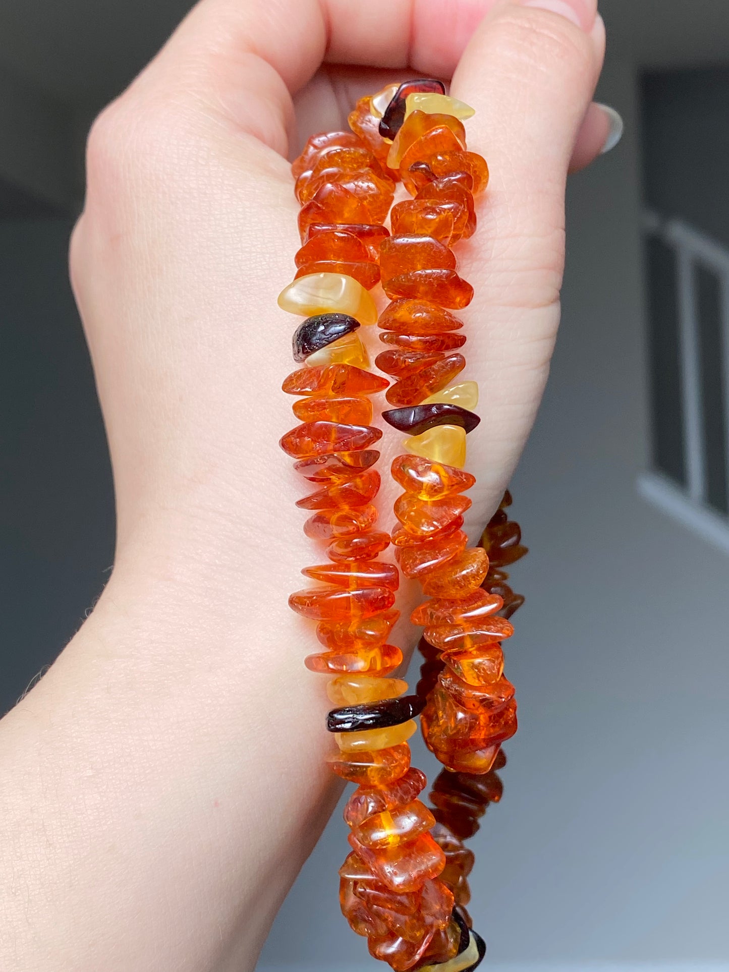 Made Friend Price Natural Genuine Baltic Amber Big Nuggets chips Mixed Color Irregular Bead Necklace