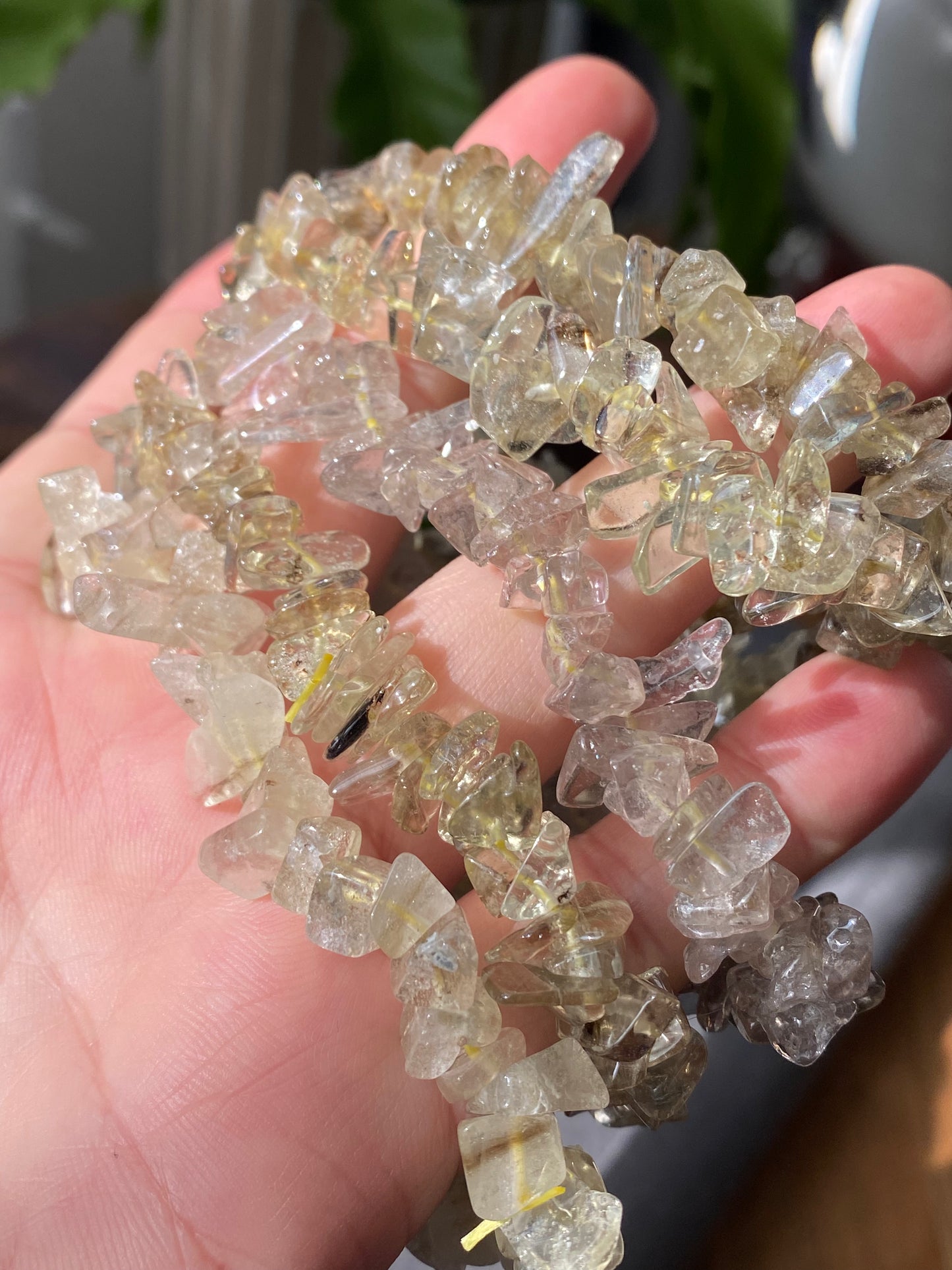 Natural High grade Libyan Gold Tektite/Libyan Desert Glass irregular shape bead bracelet high energy