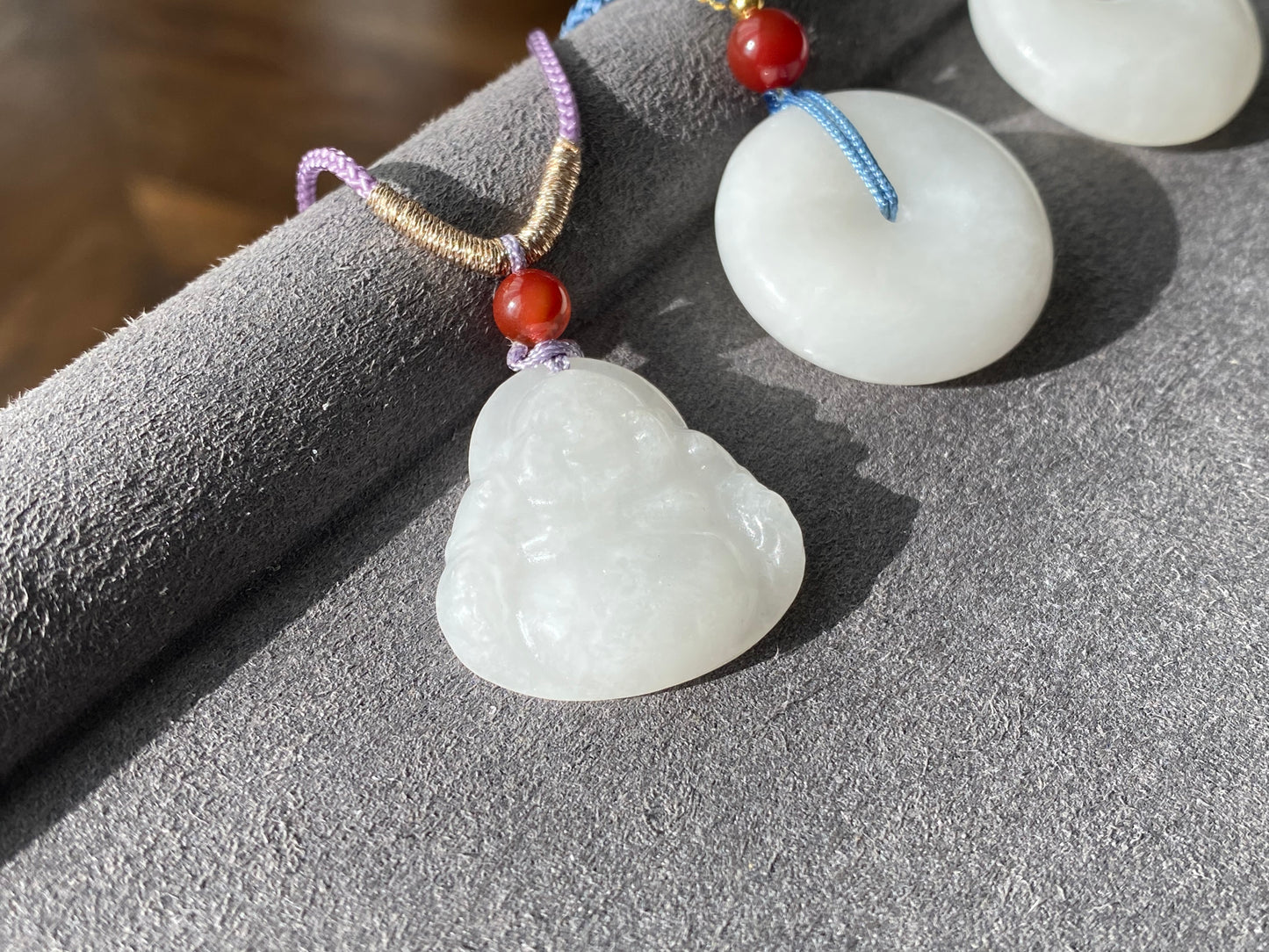 Make Friend Price Natural Hetian White Jade White Nephrite Friendship Nacklace Best Gift for her,gift for Mom,gift for kids