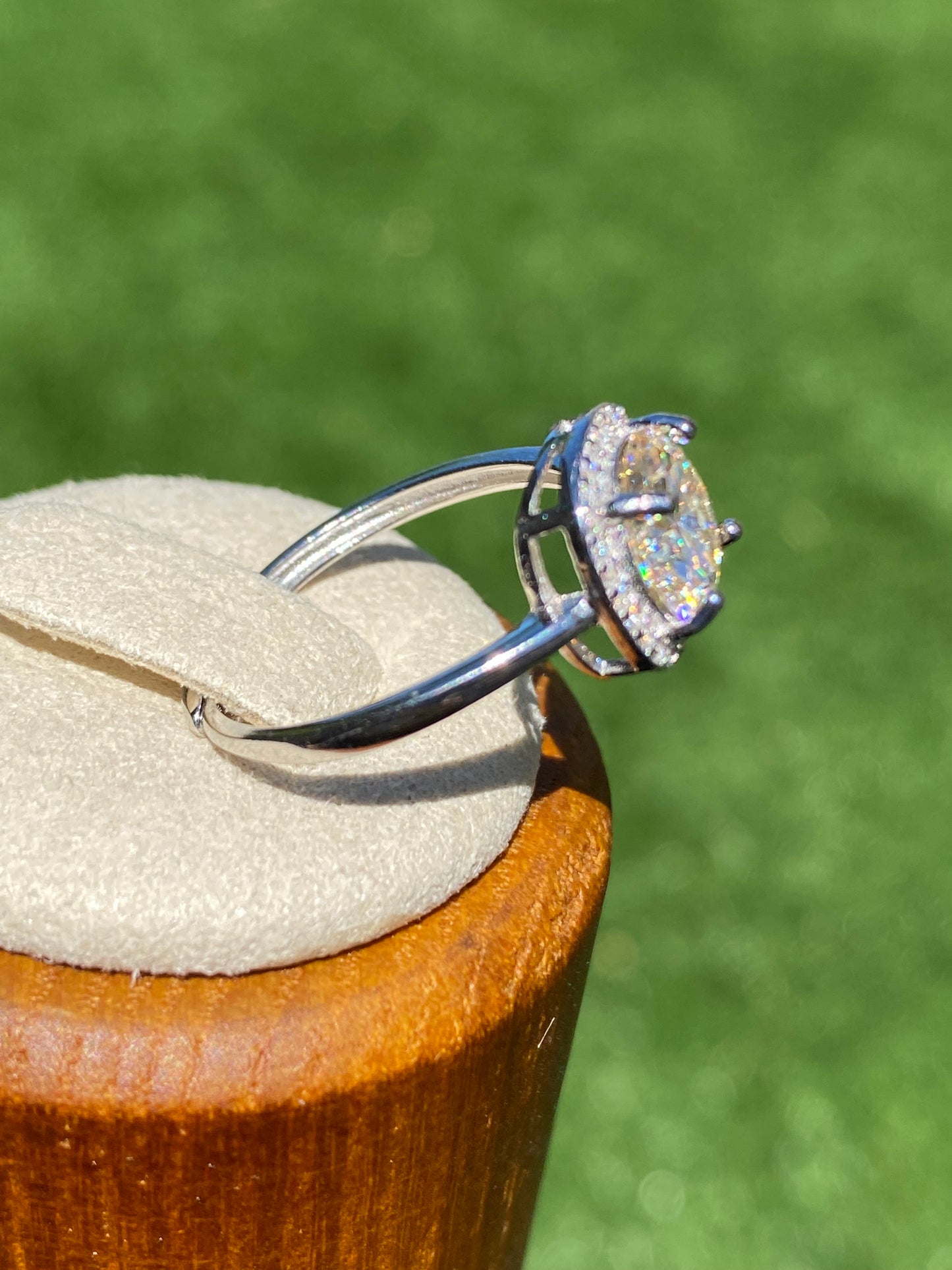 2ct. Champagne Moissanite Ring, Champagne Solitaire Ring, Square crown Moissanite Engagement Ring, gift for her,anniversary gift