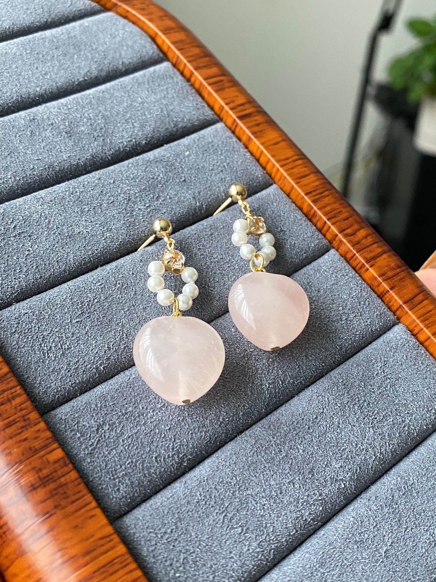 Natural AAA high quality Rose quartz cuty puffy heart shape,Valentine's gift, gift for her,Love and relationships