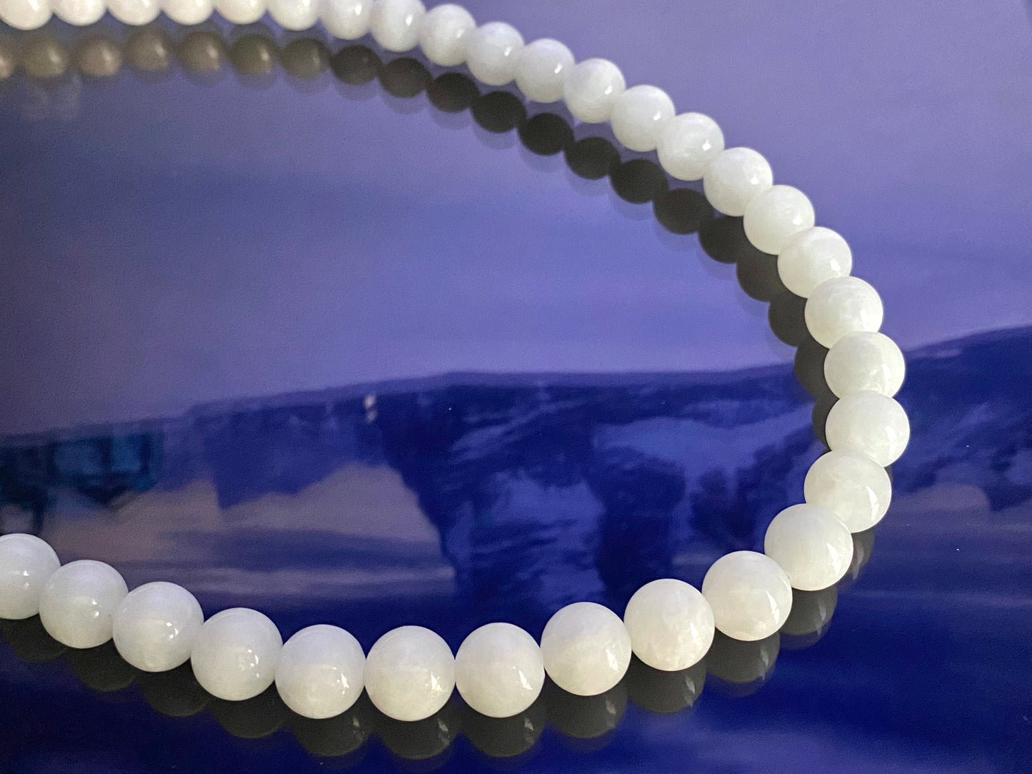 Make Friend Price Authentic Natural Hetian White Jade Round bead White Nephrite Nacklace 10mm Best Gift for her,gift for Mom