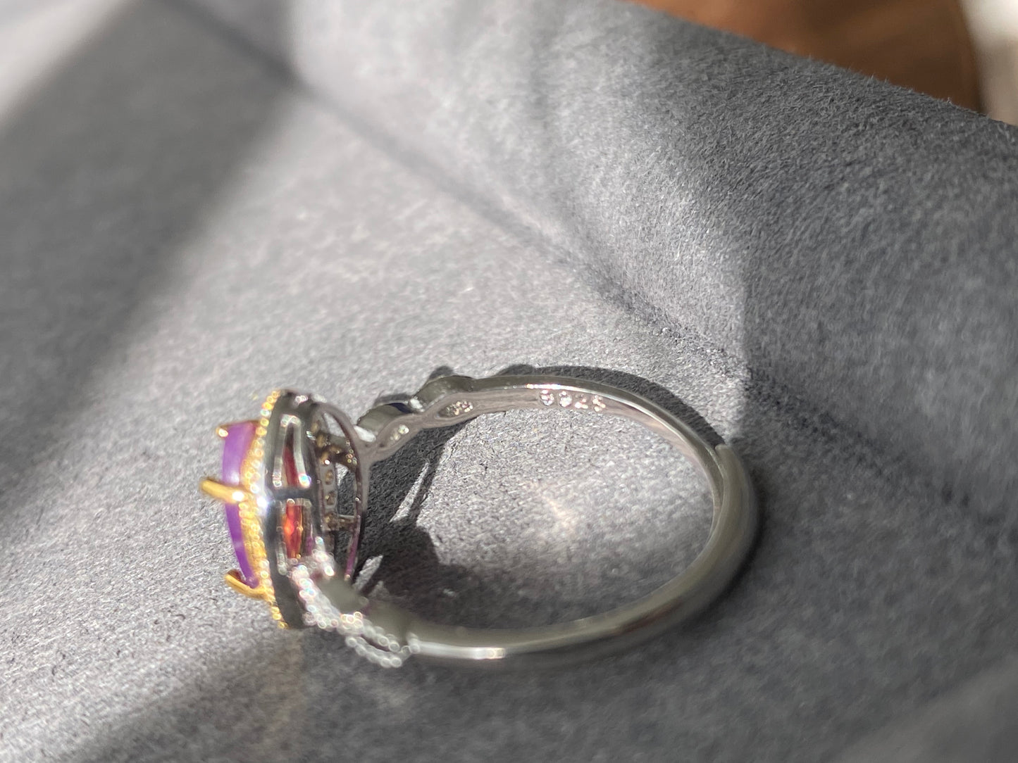 Natural South Africa Purple Pink Sugilite Sterling Silver Adjustable Ring,Gift for her, Bridesmaid Gifts
