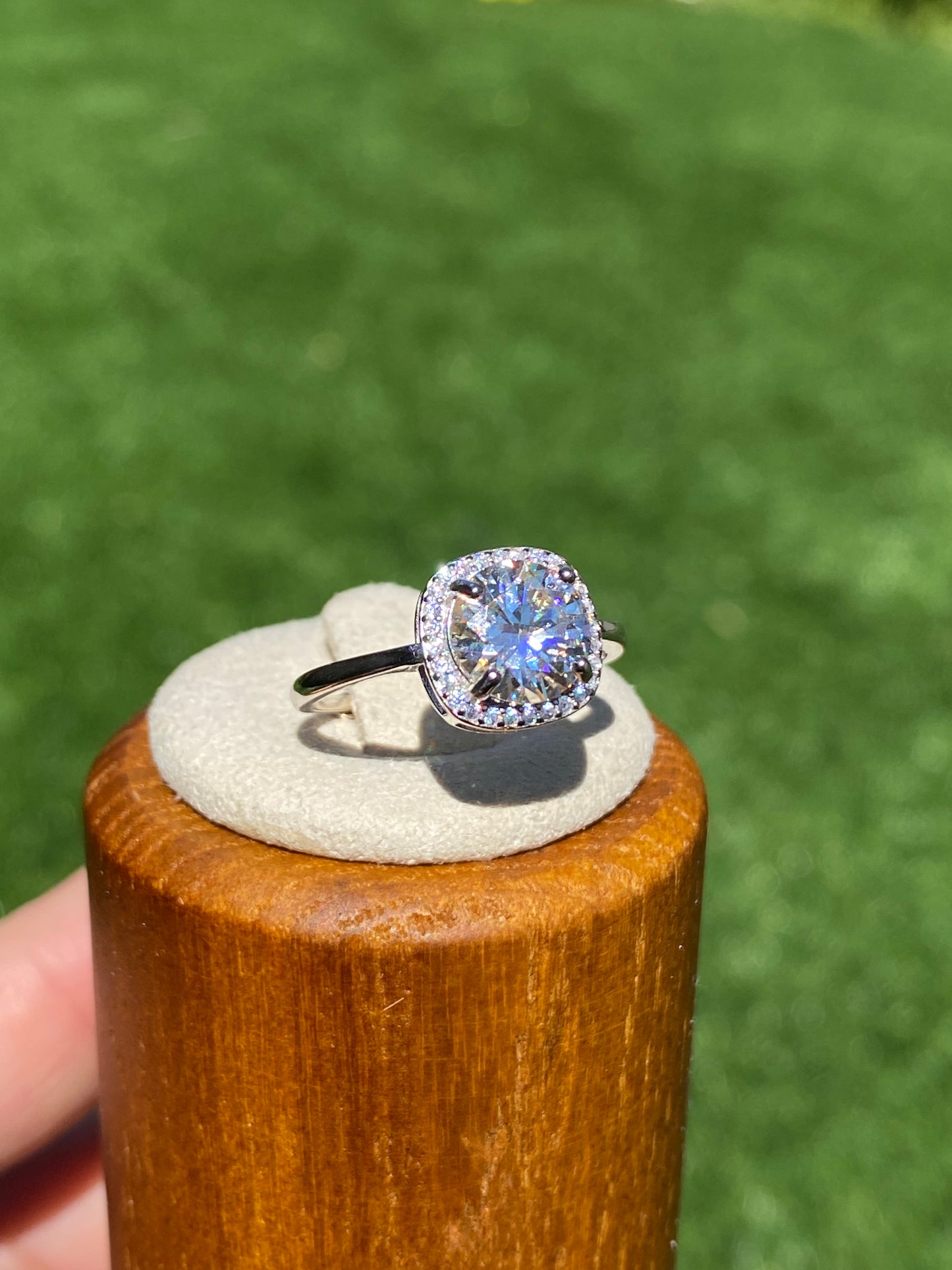 2ct. Champagne Moissanite Ring, Champagne Solitaire Ring, Square crown Moissanite Engagement Ring, gift for her,anniversary gift