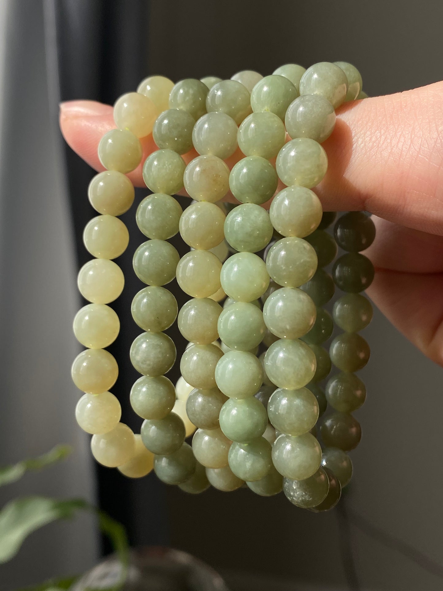 Natural Myanmar Green Jadeite,Nephrite Jade smooth round bead Bracelet,handmade bracelet 8mm+