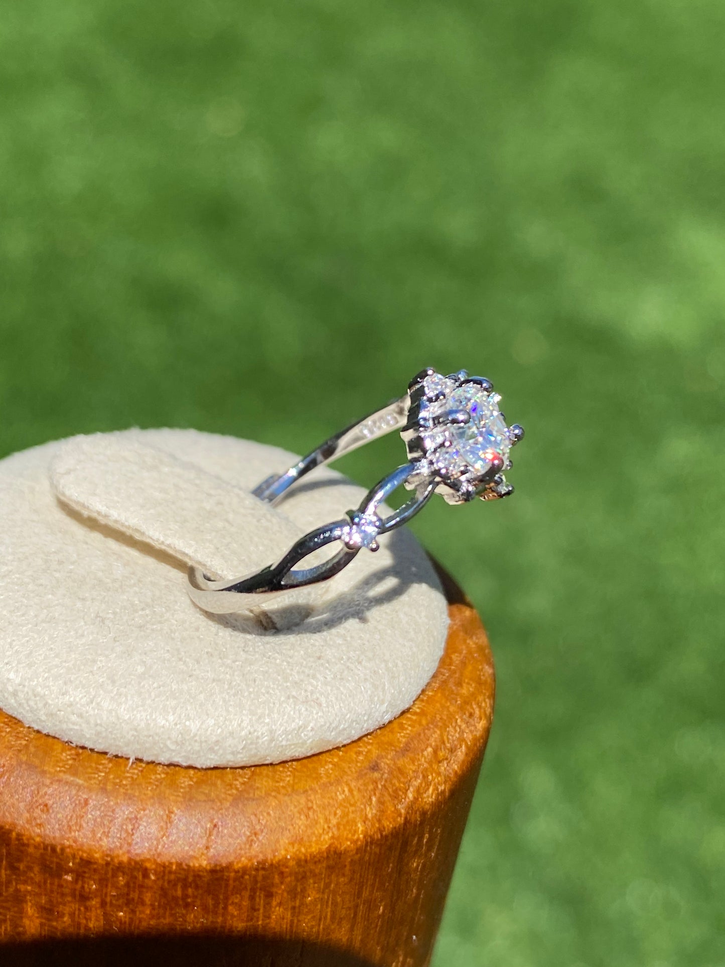 Brilliant cut Moissanite 0.5 CT. certified sterling silver rhombic diamond shape Moissanite ring,gift for her,anniversary gift