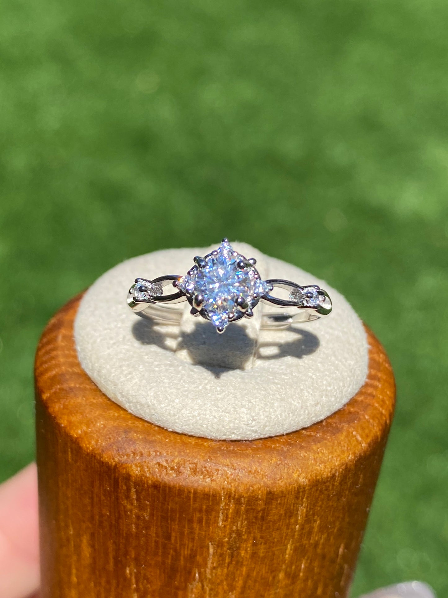 Brilliant cut Moissanite 0.5 CT. certified sterling silver rhombic diamond shape Moissanite ring,gift for her,anniversary gift