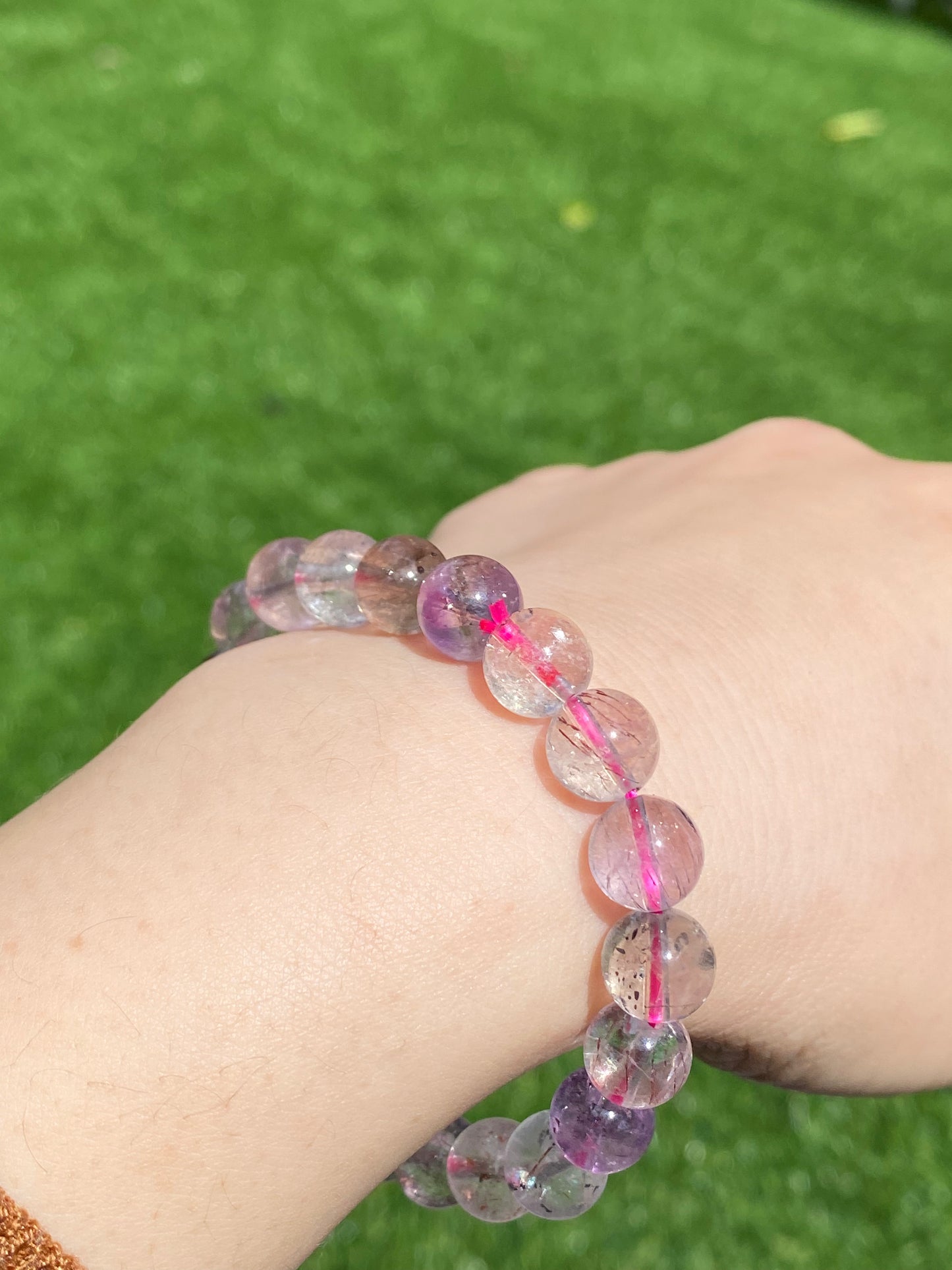 wholesale price 7mm/8mm/9mm High Grade Super Seven Super 7 round Bead Energy Healing Bracelet,gift for her,gift for him
