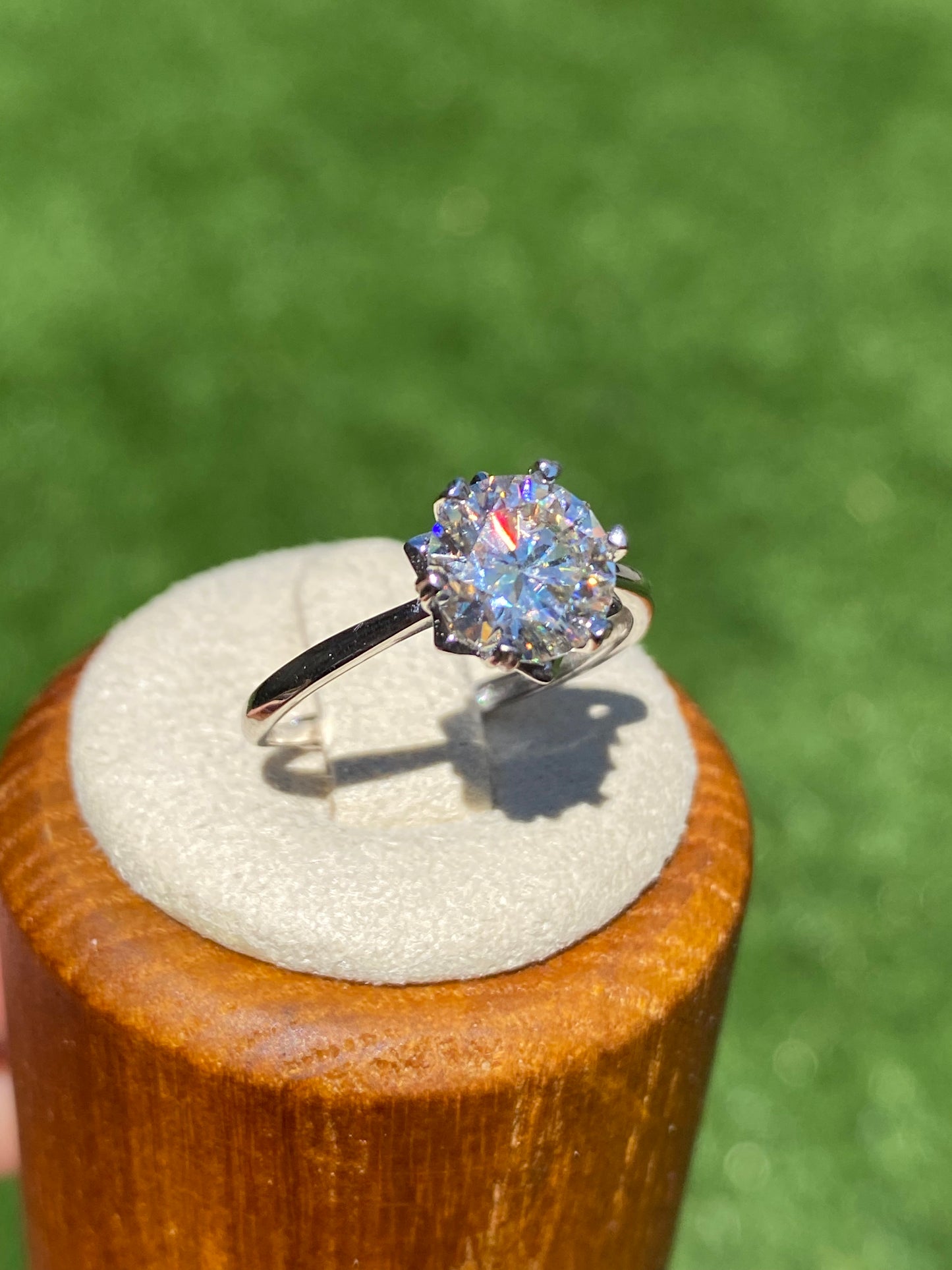 Brilliant cut Moissanite 2 CT. certified sterling silver Star Heart prong Moissanite ring,gift for her,anniversary gift