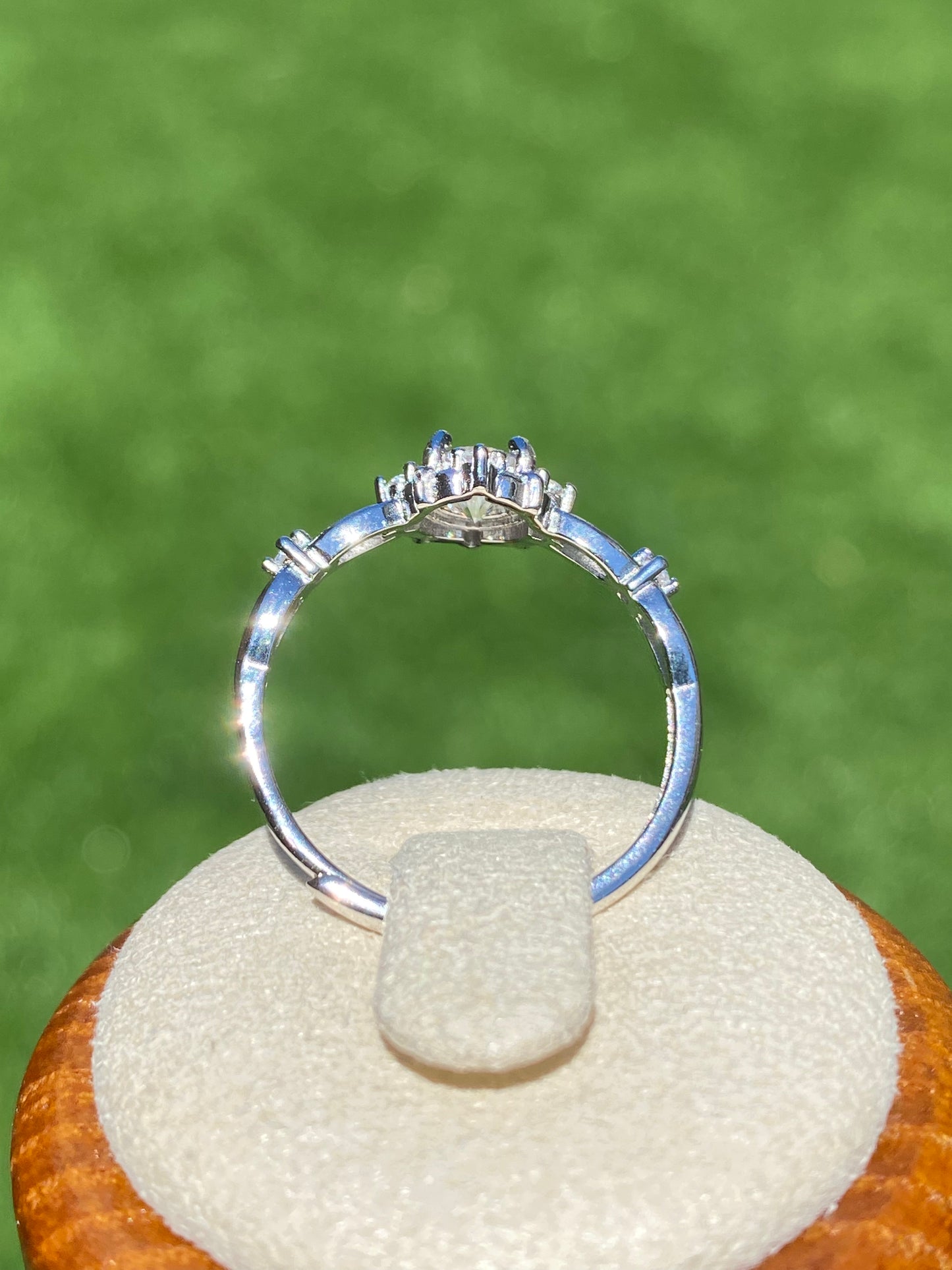 Brilliant cut Moissanite 0.5 CT. certified sterling silver rhombic diamond shape Moissanite ring,gift for her,anniversary gift