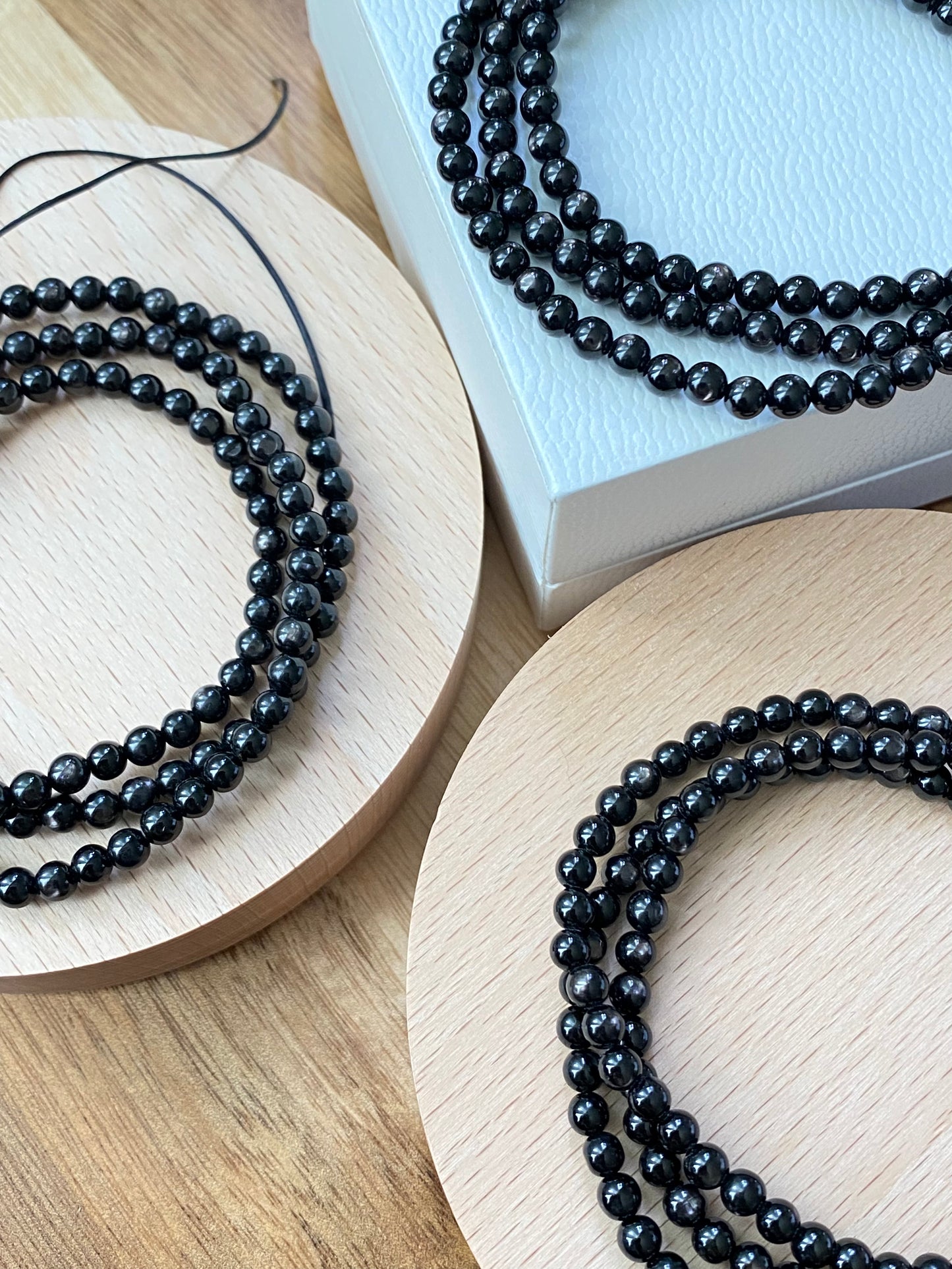 AAAAA Grade Natural Gold Fire Flashing starlight hypersthene Round bead necklace choker 4mm/5mm