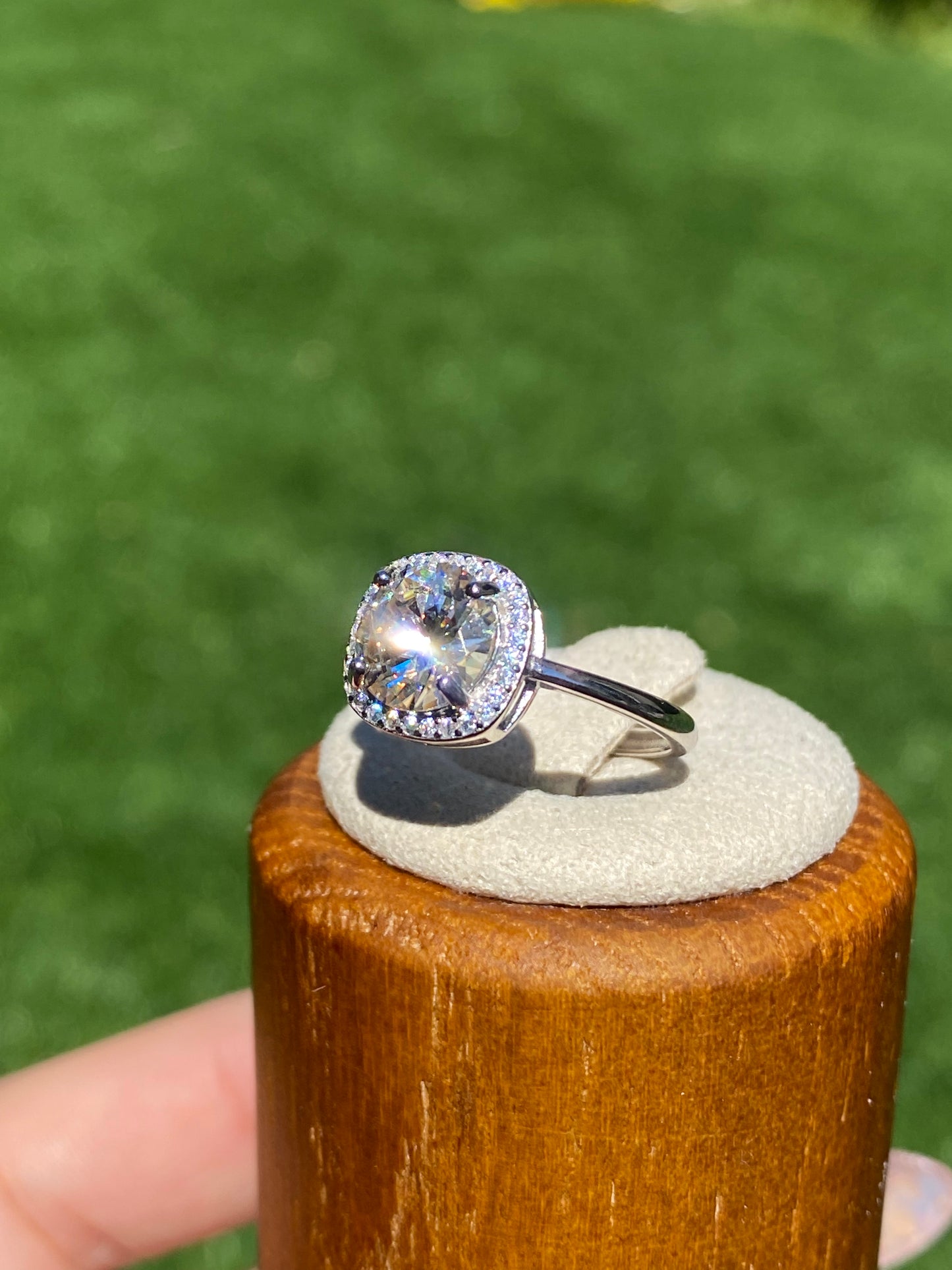 2ct. Champagne Moissanite Ring, Champagne Solitaire Ring, Square crown Moissanite Engagement Ring, gift for her,anniversary gift