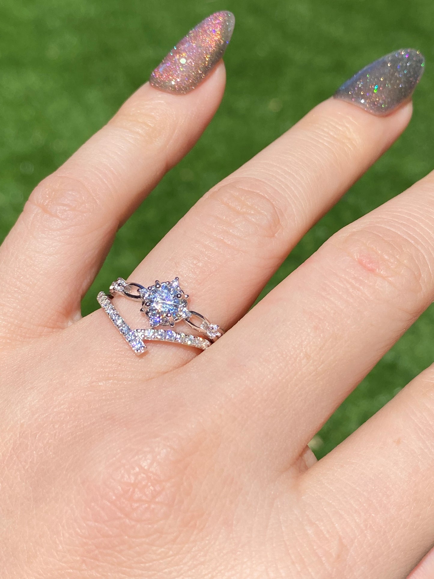 Brilliant cut Moissanite 0.5 CT. certified sterling silver rhombic diamond shape Moissanite ring,gift for her,anniversary gift