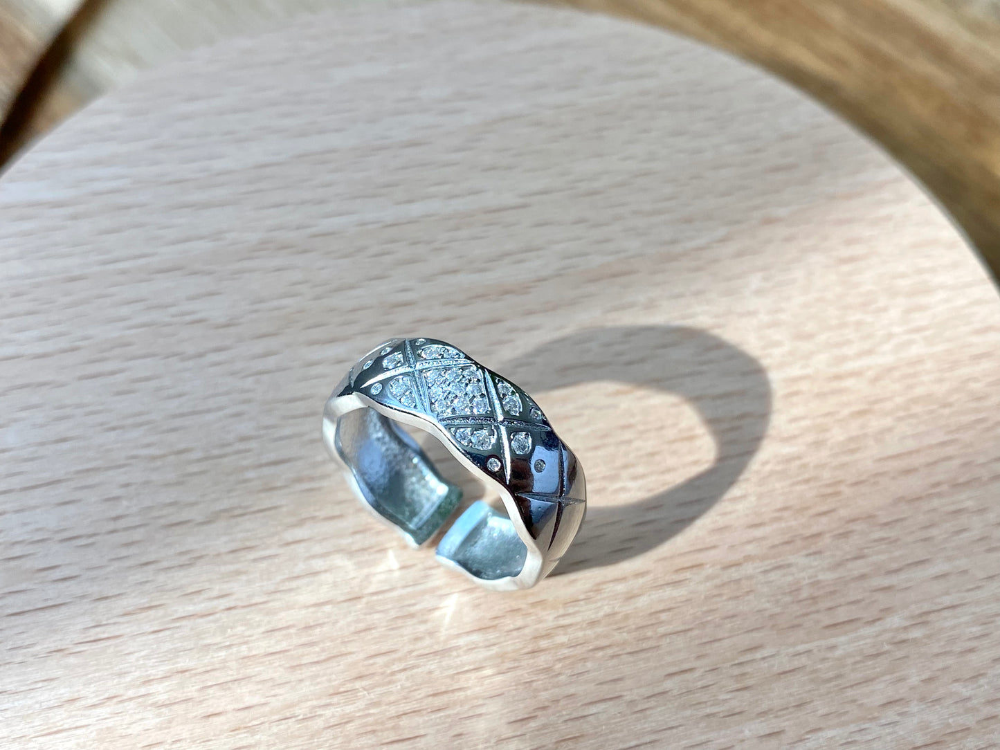 Certificated 1.0 ct. Moissanite Lozenge Sterling silver everyday ring wedding ring with box