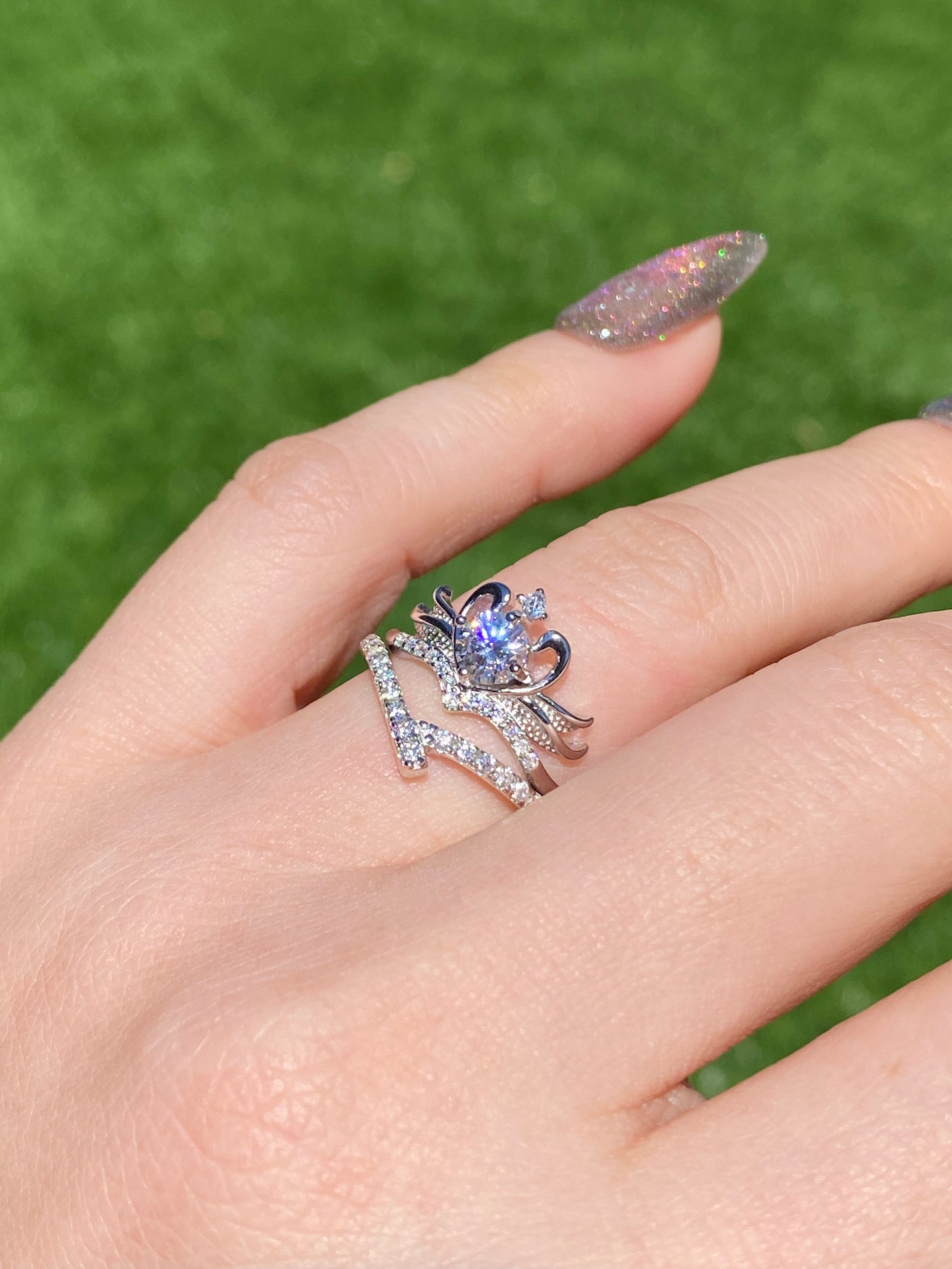 Certificated 0.5ct. Moissanite Swan Heart Disney Princess sterling silver Ring,wedding ring, Groomsman gifts,Bridesmaid Gifts