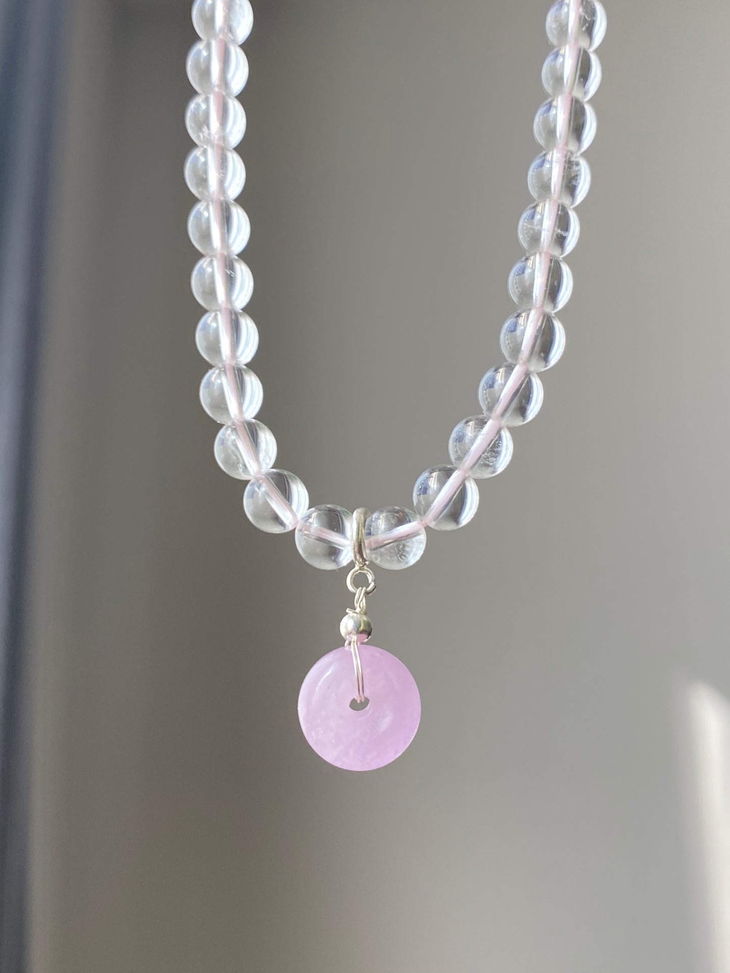 3 pieces Natural watermelon Tourmaline,Cube Amazonite,Donut Ring Purple Lithium,Kunzite Removable Charm Dangle Pendant