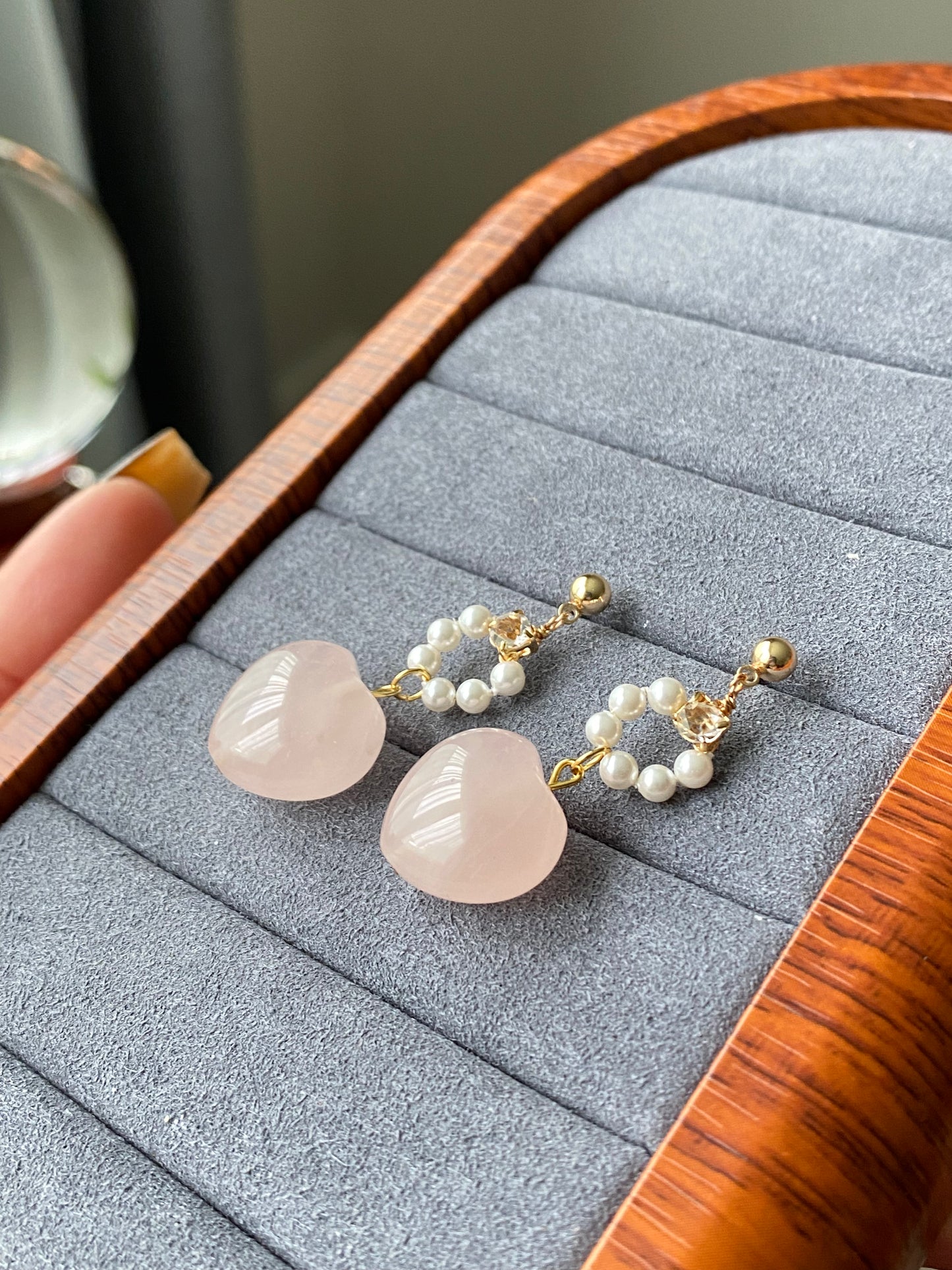 Natural AAA high quality Rose quartz cuty puffy heart shape,Valentine's gift, gift for her,Love and relationships