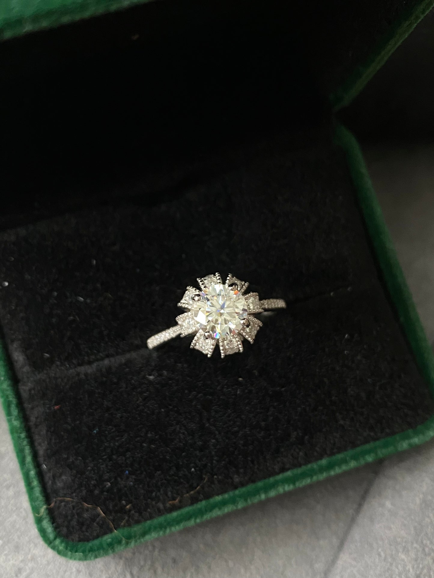 Certificated 1ct. Moissanite Princess Crown sterling silver Ring,wedding ring, Groomsman gifts,Bridesmaid Gifts