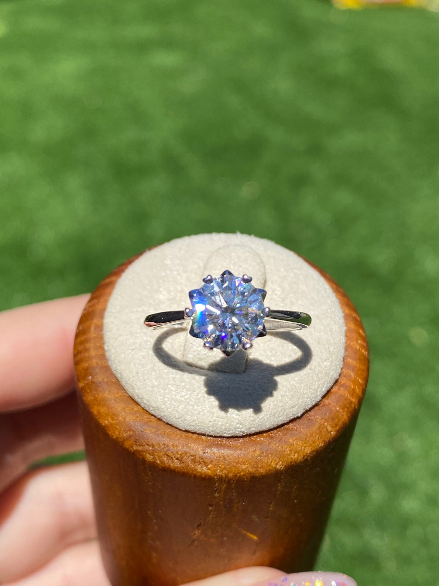 Brilliant cut Moissanite 2 CT. certified sterling silver Star Heart prong Moissanite ring,gift for her,anniversary gift