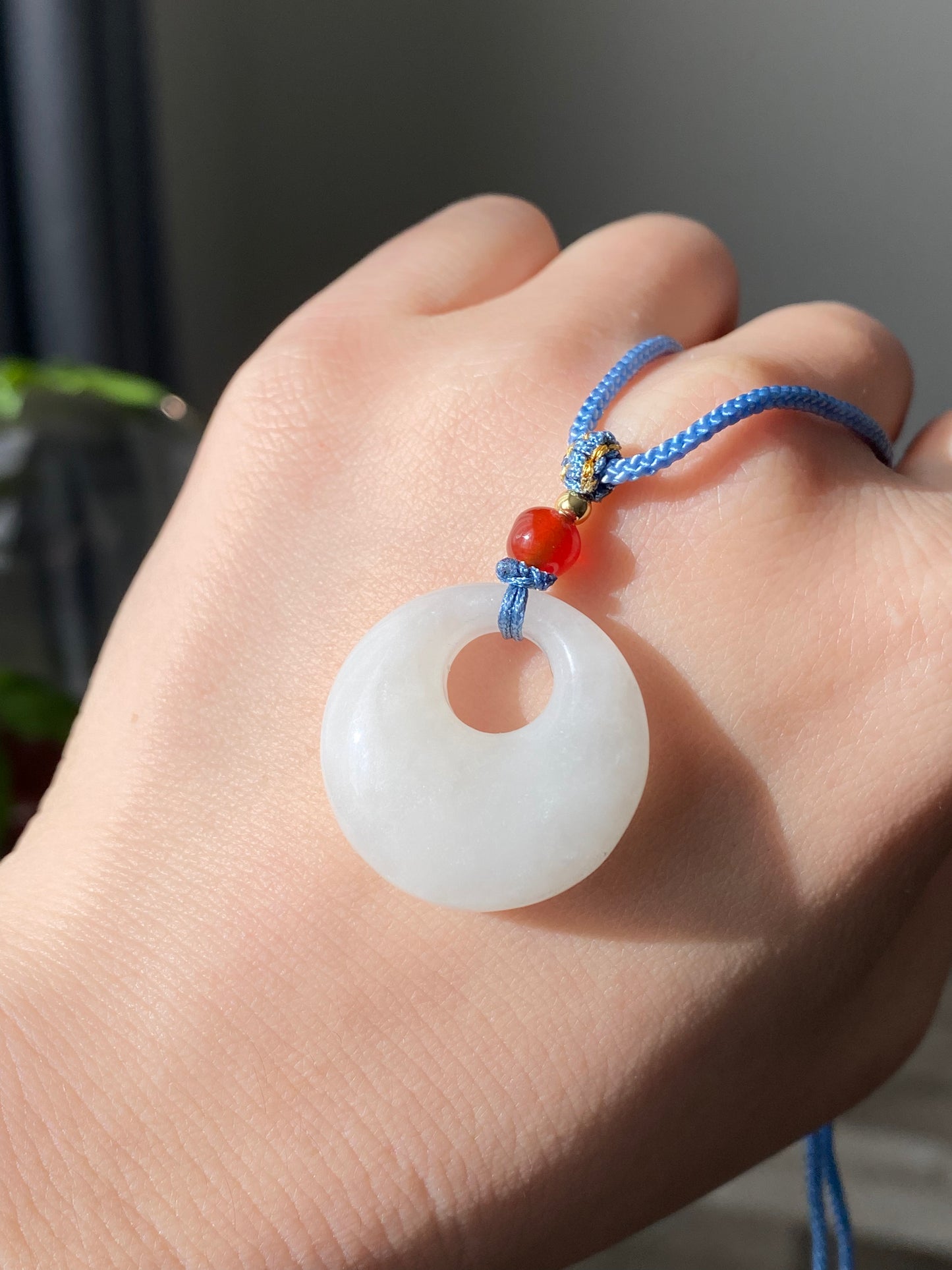 Make Friend Price Natural Hetian White Jade White Nephrite Friendship Nacklace Best Gift for her,gift for Mom,gift for kids