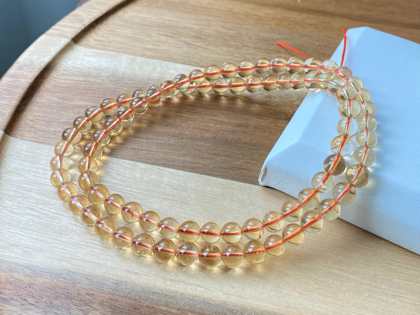Hight Grade ALL MOST CLEAR Natural Citrine Round gemstone bead Bracelet Necklace 7mm 10mm