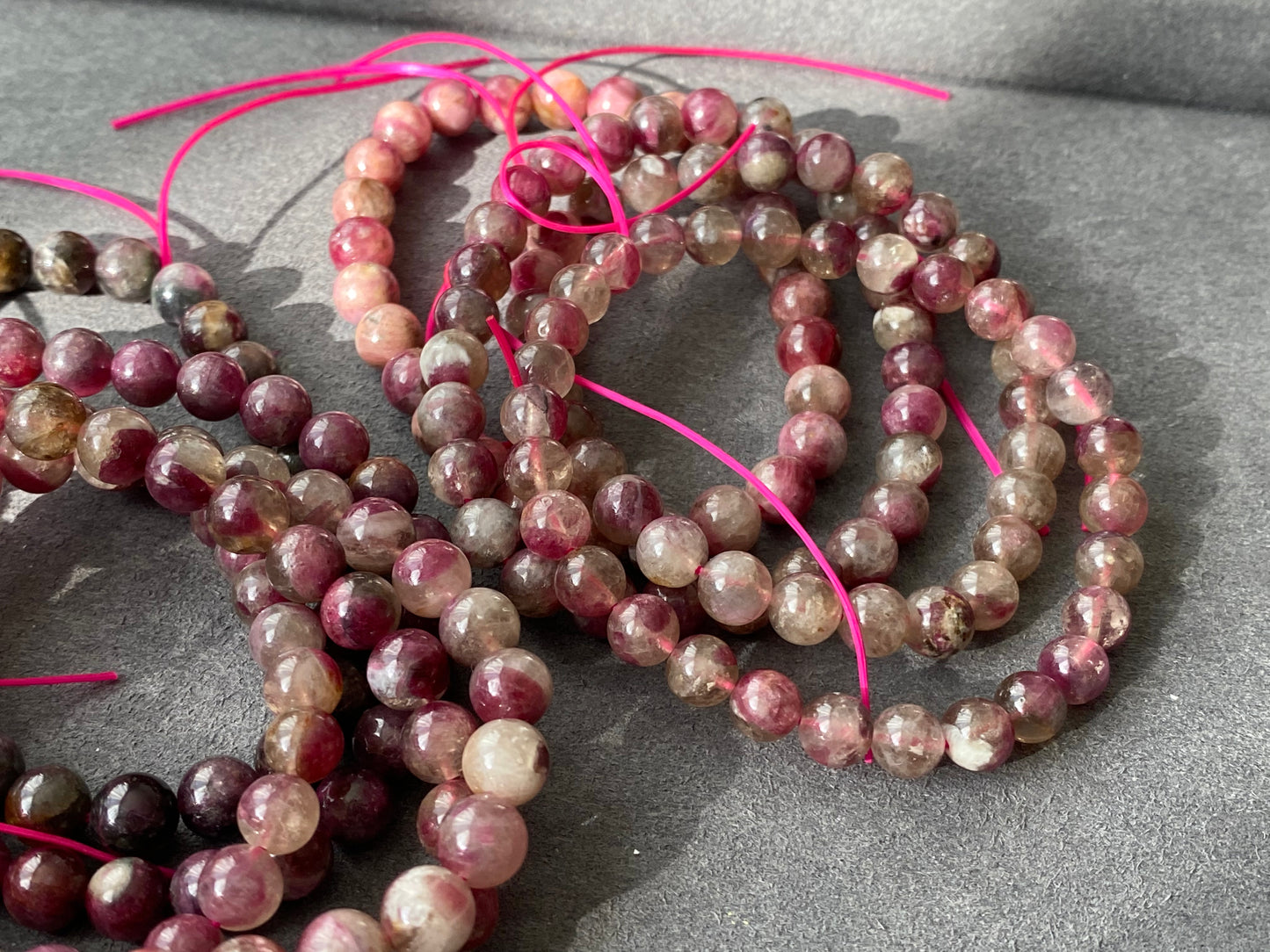 Natural Ruby Red Tourmaline, Pink Tourmaline 6mm-7mm Beaded Bracelet,wholesale price